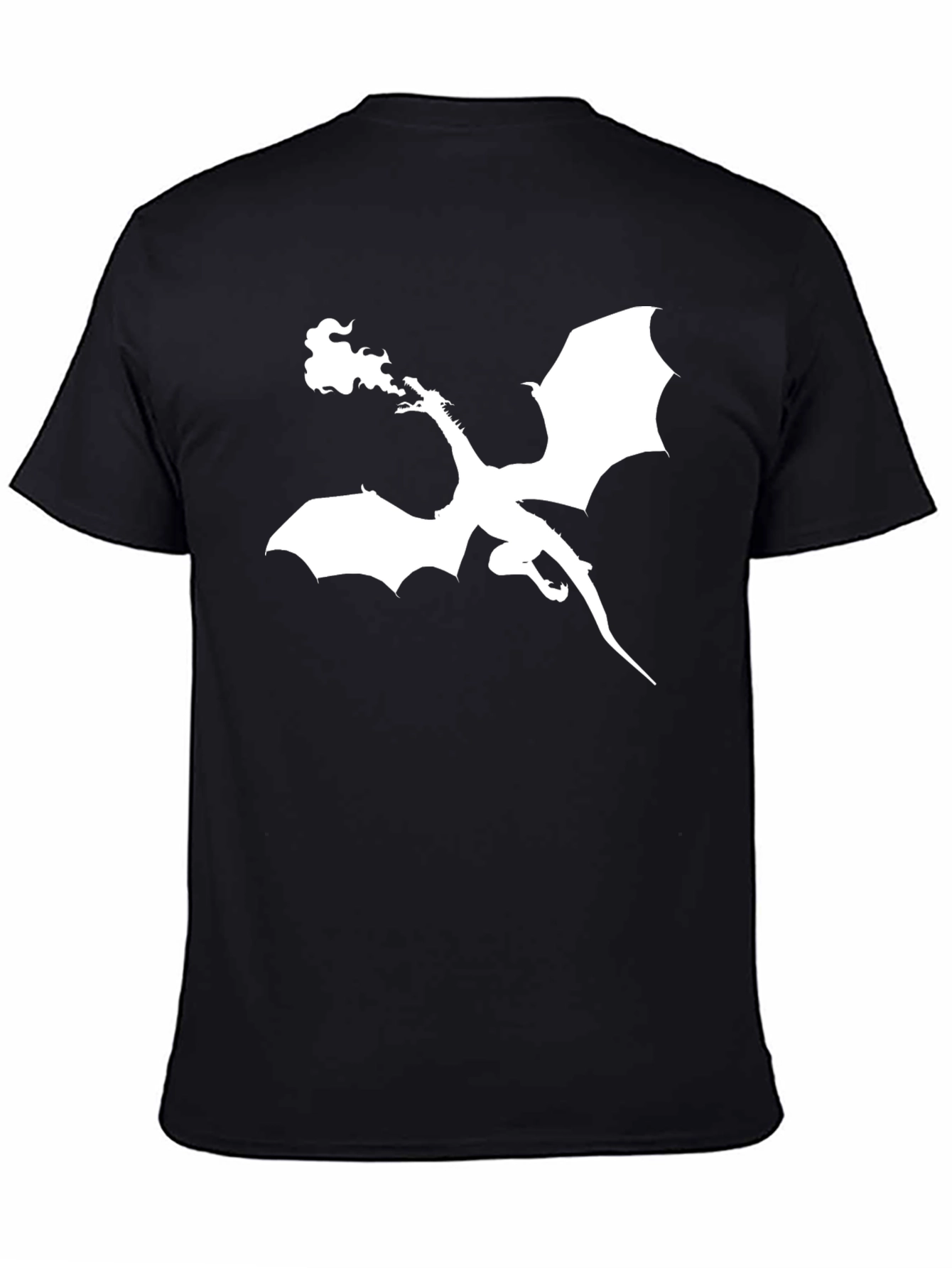 Dragon Graphic Tee - Black Cotton T-Shirt