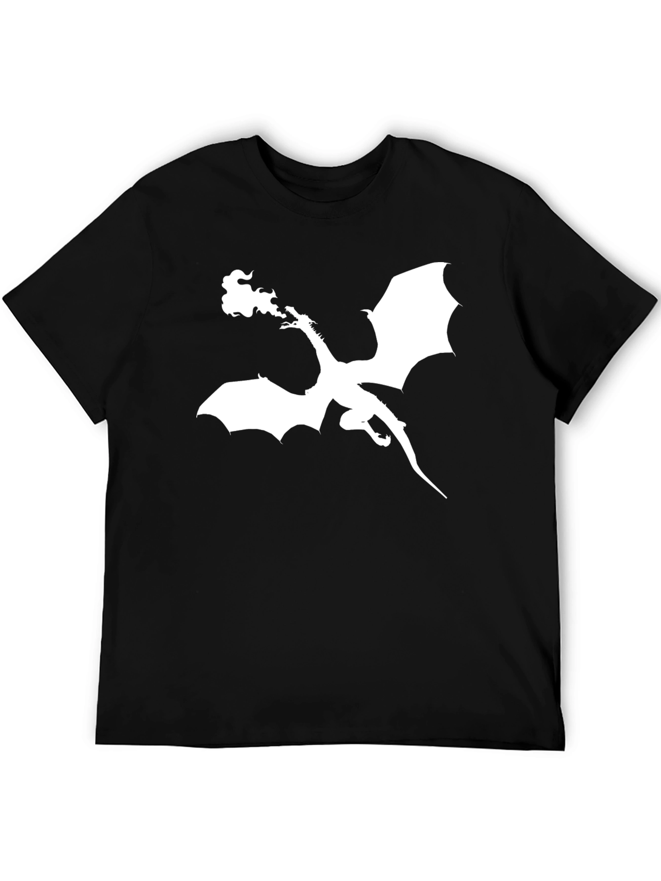 Dragon Graphic Tee - Black Cotton T-Shirt