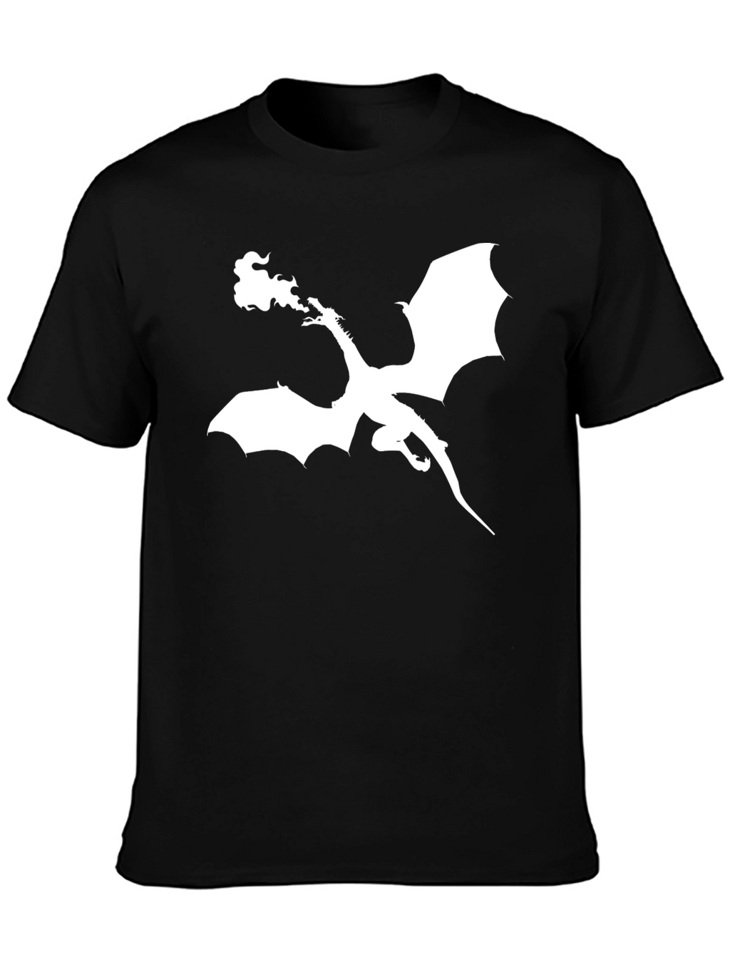 Dragon Graphic Tee - Black Cotton T-Shirt