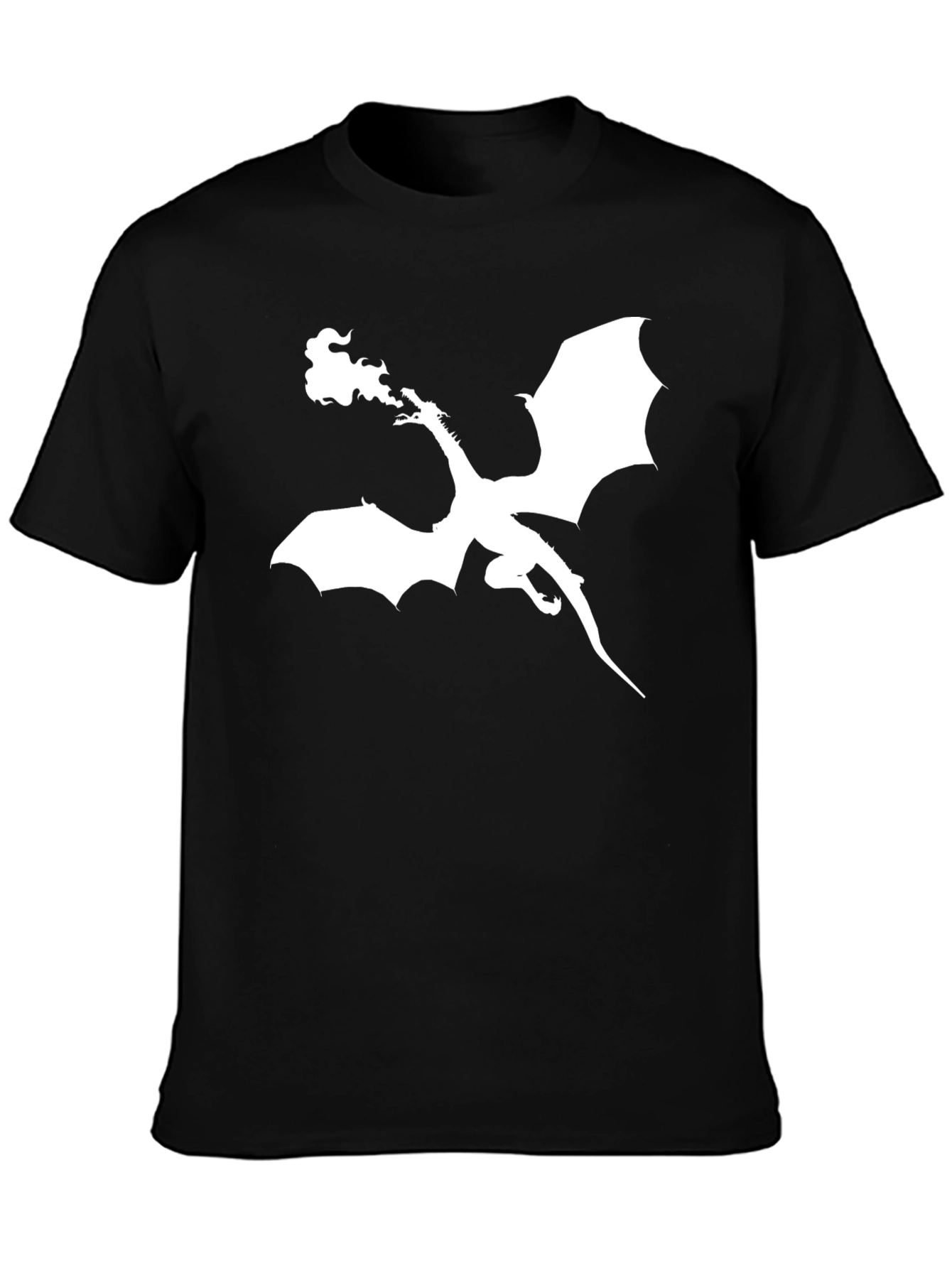 Dragon Graphic Tee - Black Cotton T-Shirt