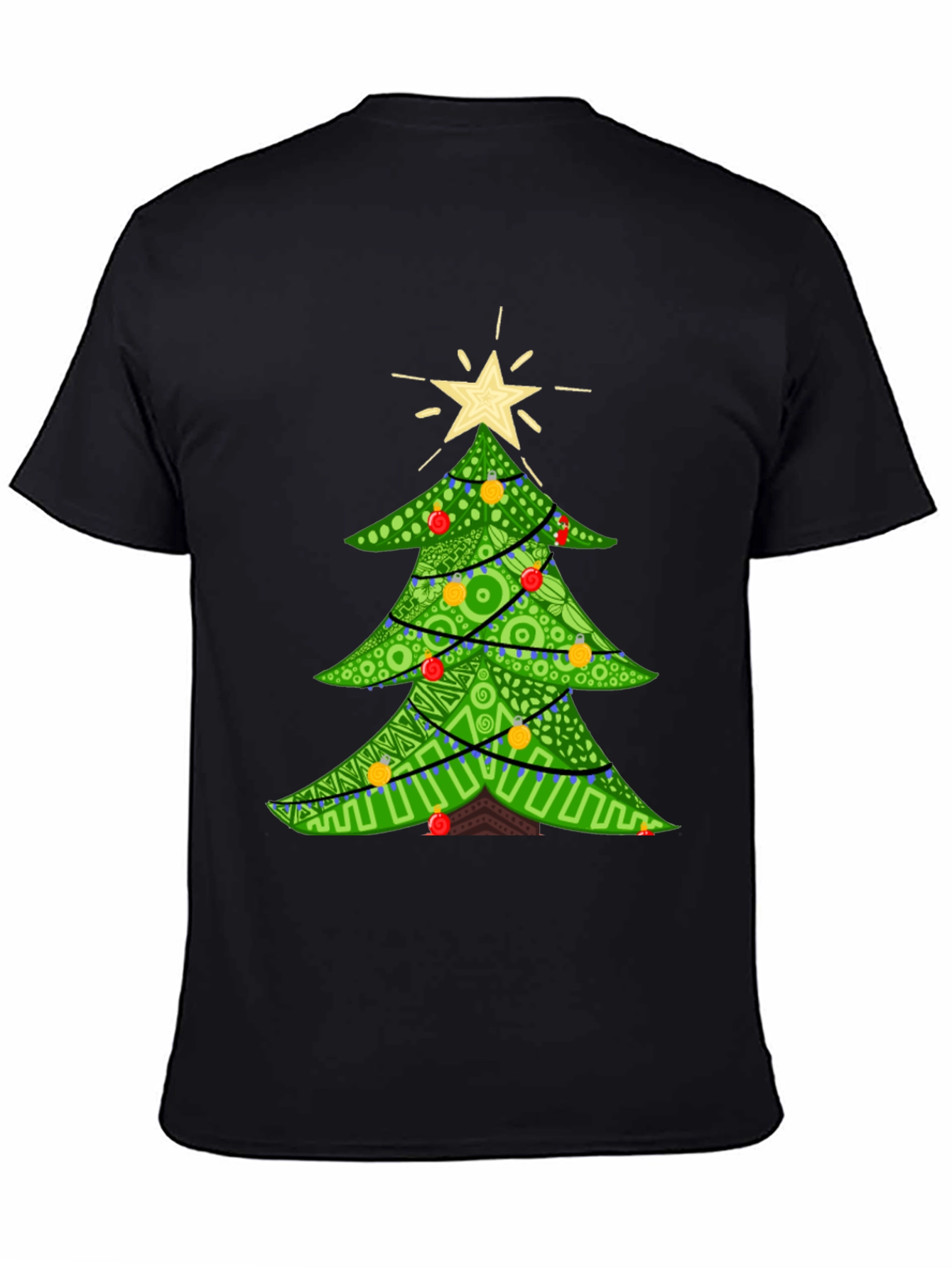 Festive Christmas Tree Graphic Tee - Holiday Apparel