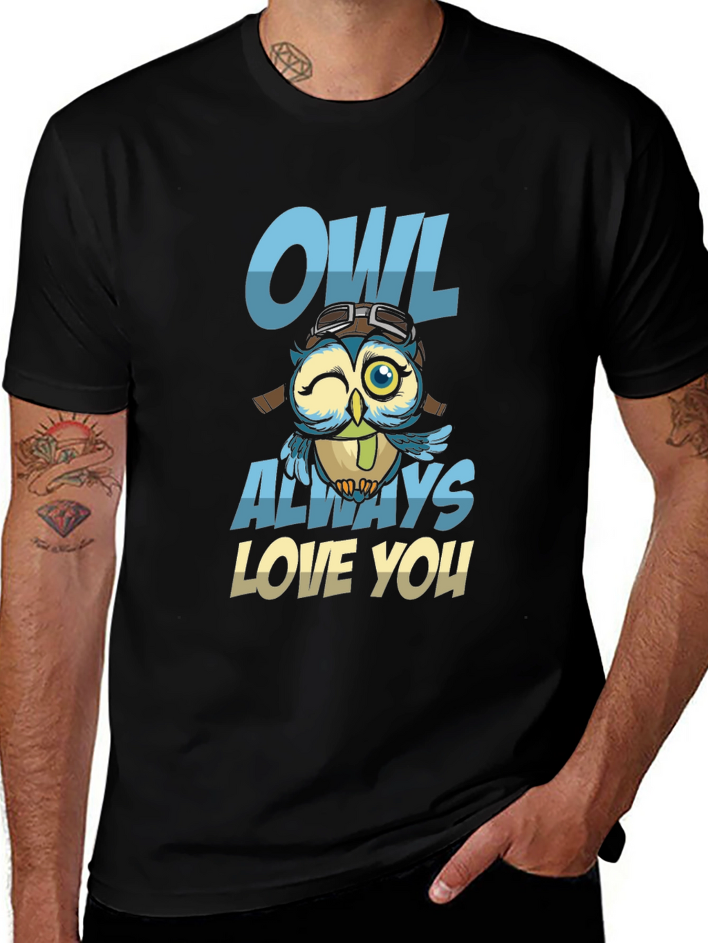 Owl Always Love You Black T-Shirt
