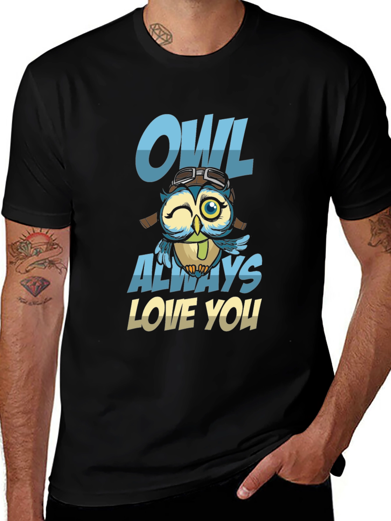 Owl Always Love You Black T-Shirt