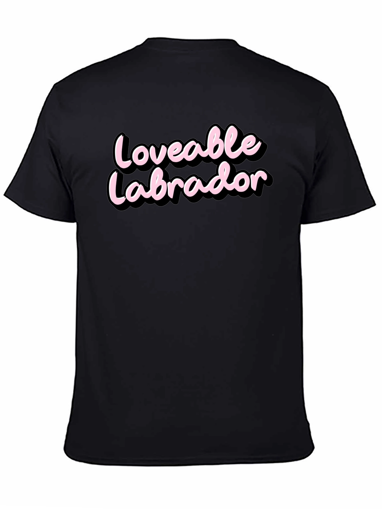 Loveable Labrador Black T-Shirt
