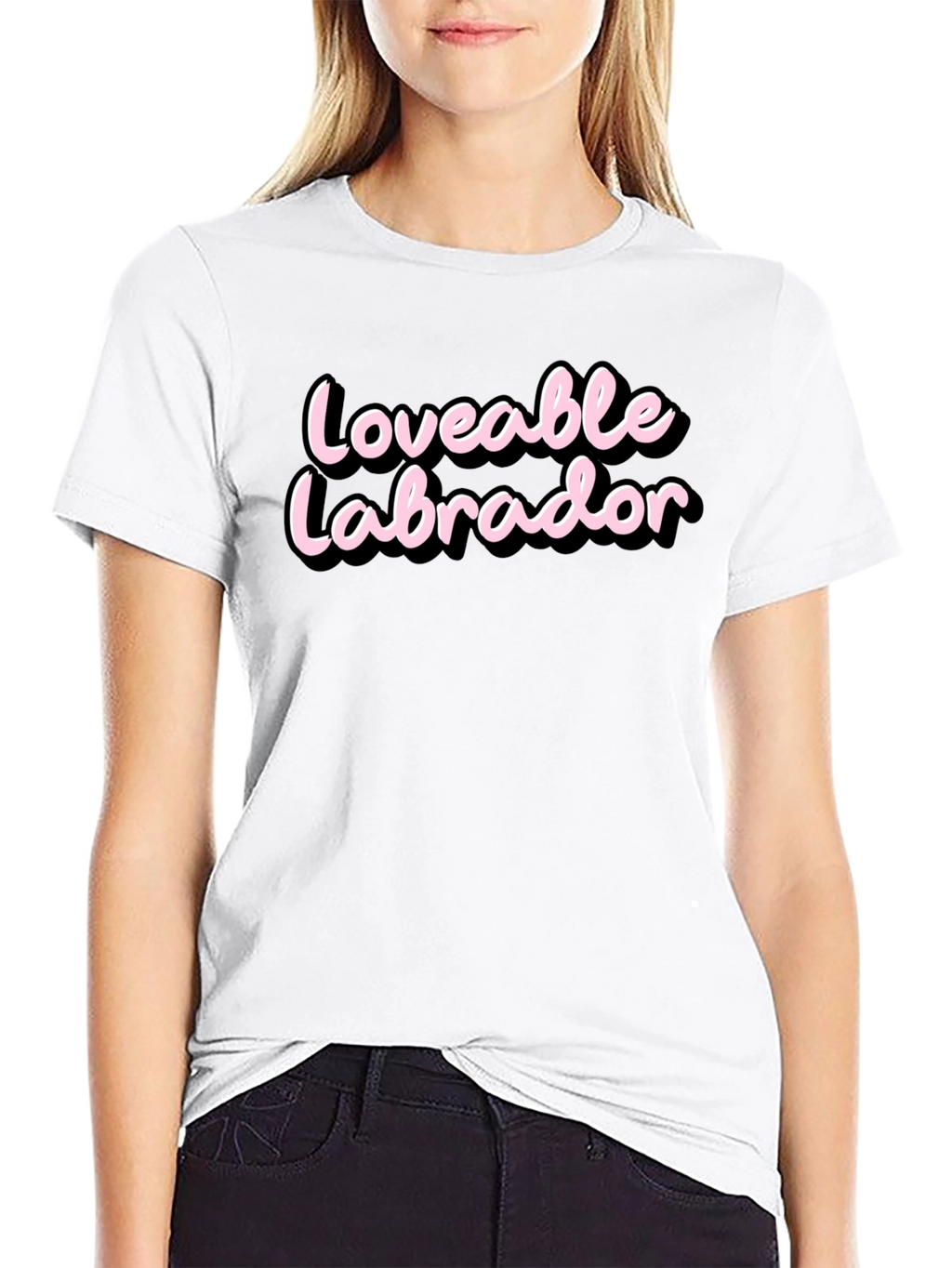 Loveable Labrador Black T-Shirt