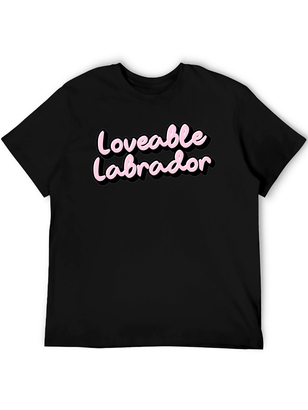 Loveable Labrador Black T-Shirt