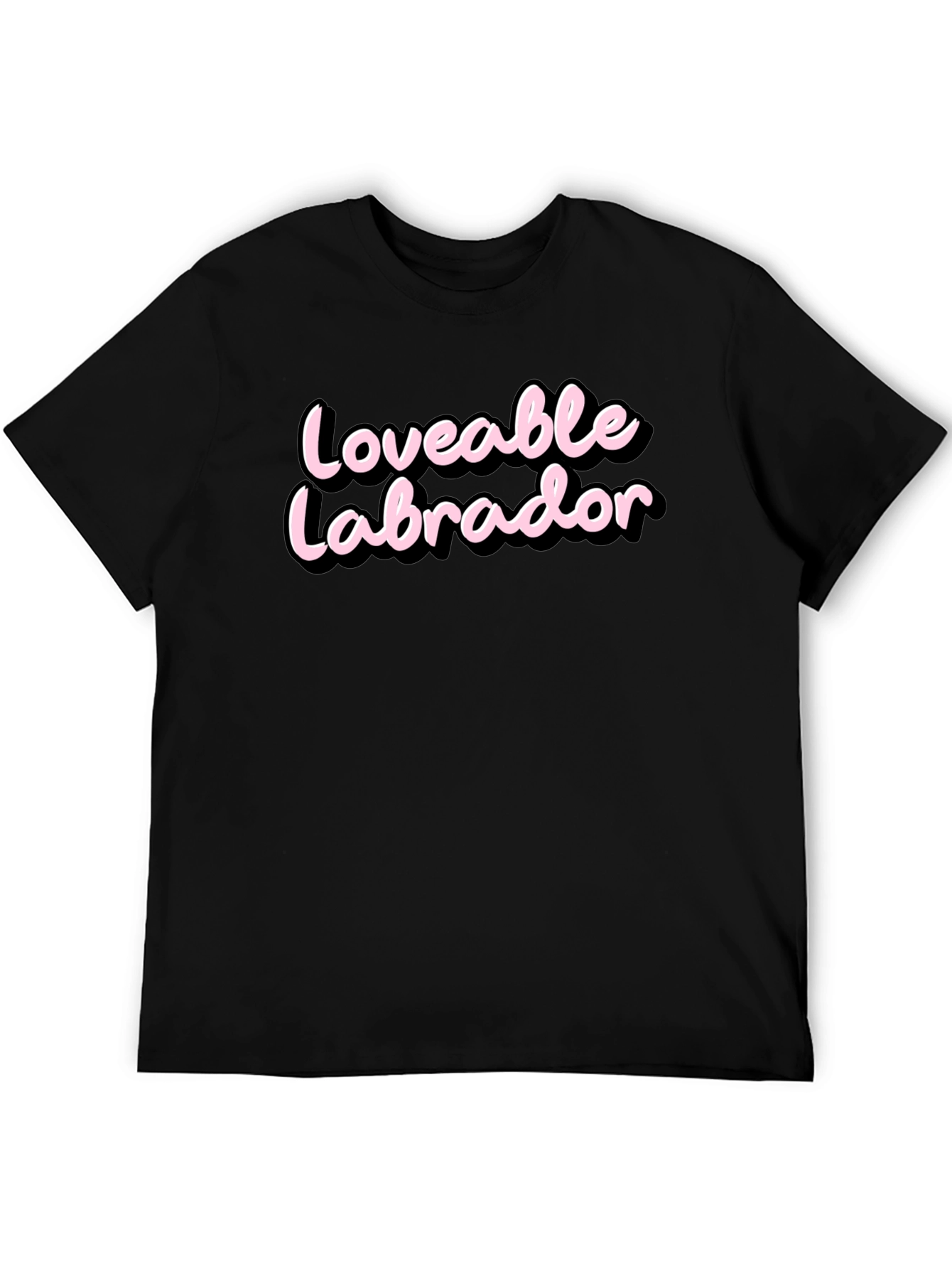 Loveable Labrador Black T-Shirt