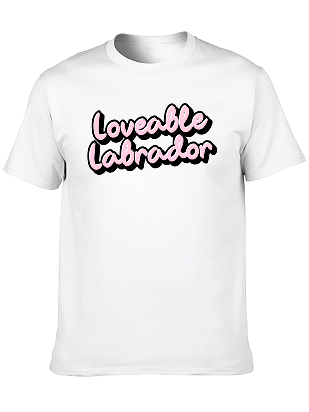 Loveable Labrador Black T-Shirt