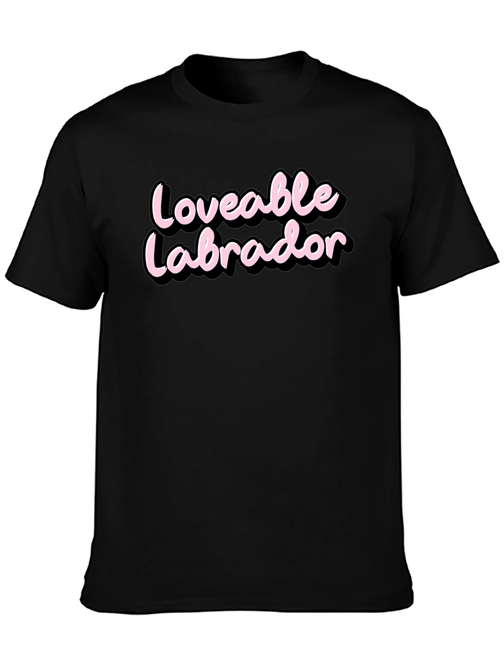 Loveable Labrador Black T-Shirt