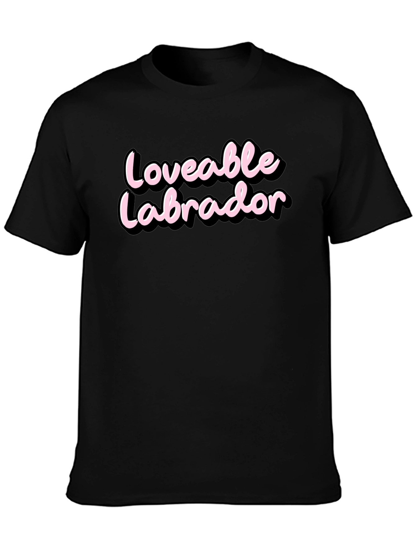 Loveable Labrador Black T-Shirt