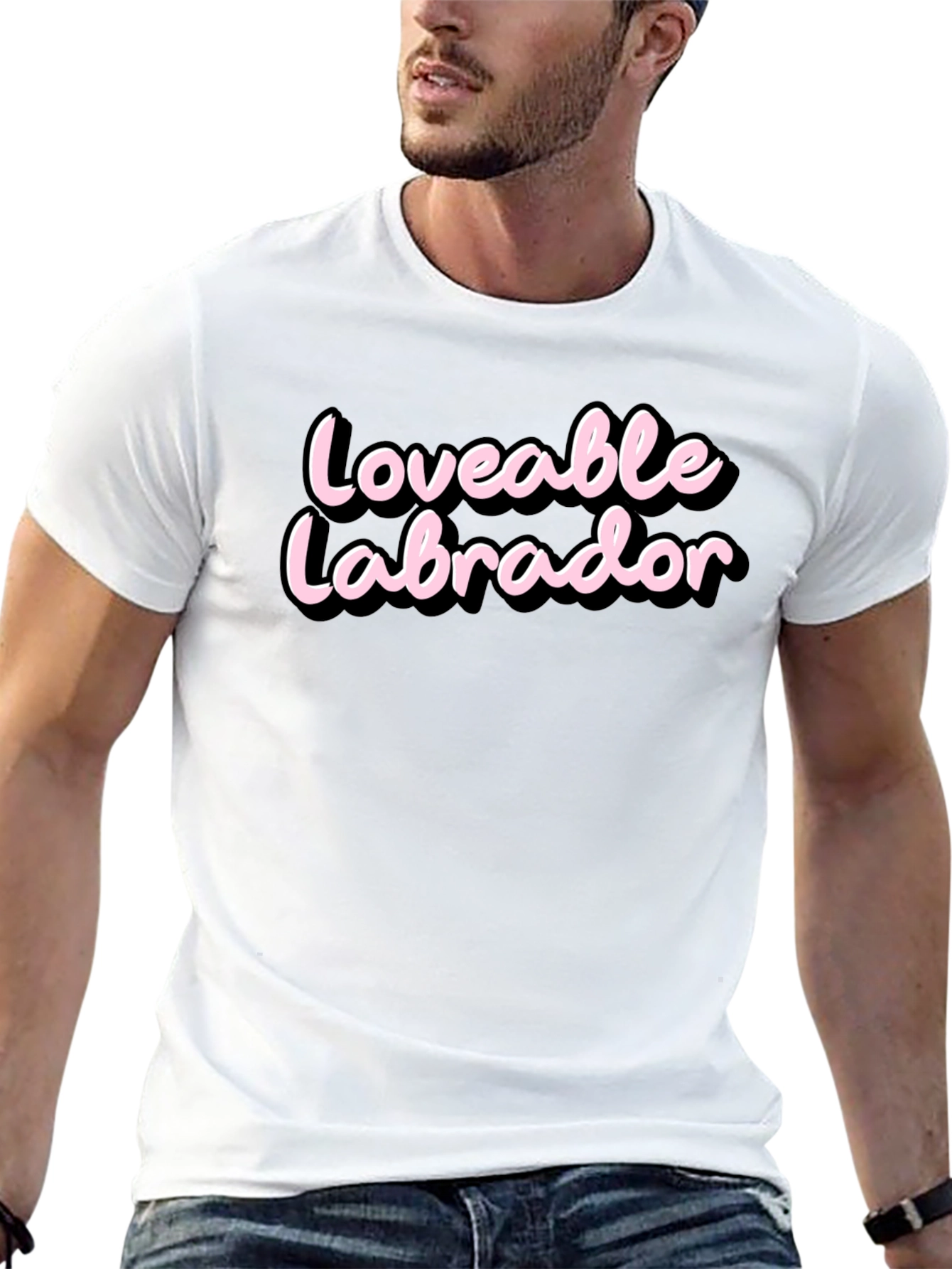 Loveable Labrador Black T-Shirt