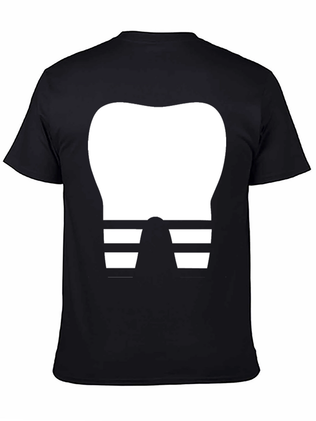 Funny Dentist Tooth T-Shirt Black Cotton Tee
