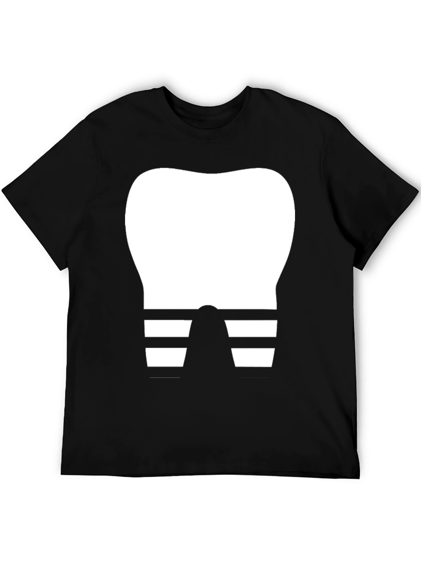 Funny Dentist Tooth T-Shirt Black Cotton Tee