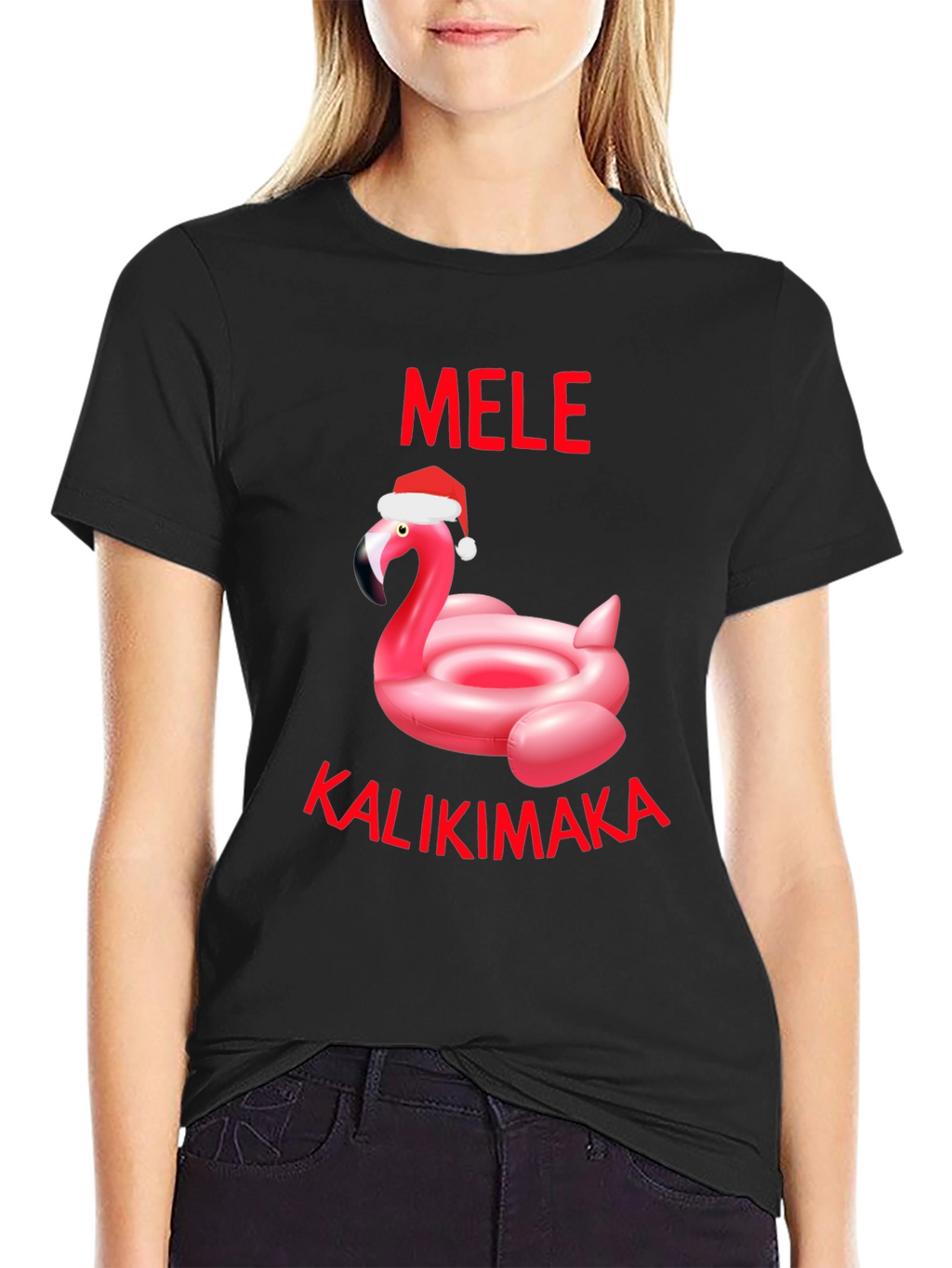 Mele Kalikimaka Flamingo Christmas T-Shirt