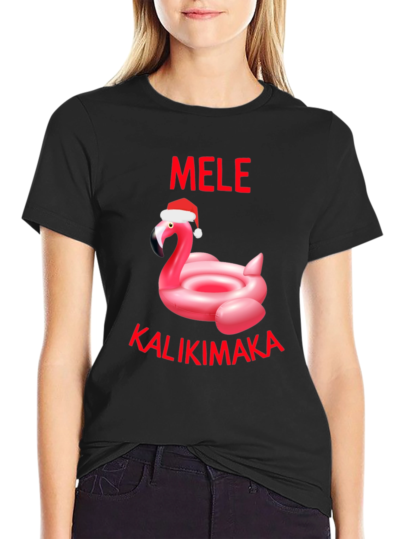 Mele Kalikimaka Flamingo Christmas T-Shirt