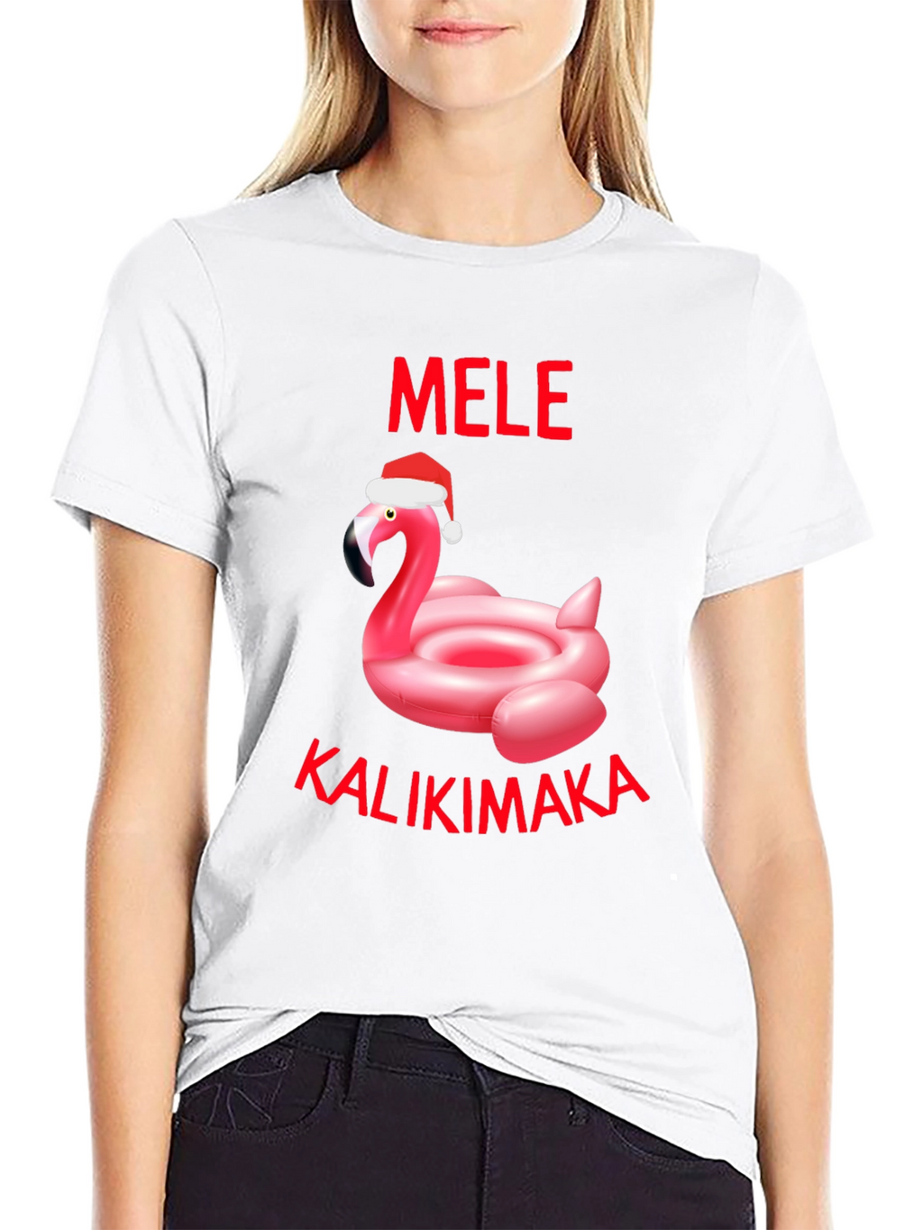 Mele Kalikimaka Flamingo Christmas T-Shirt