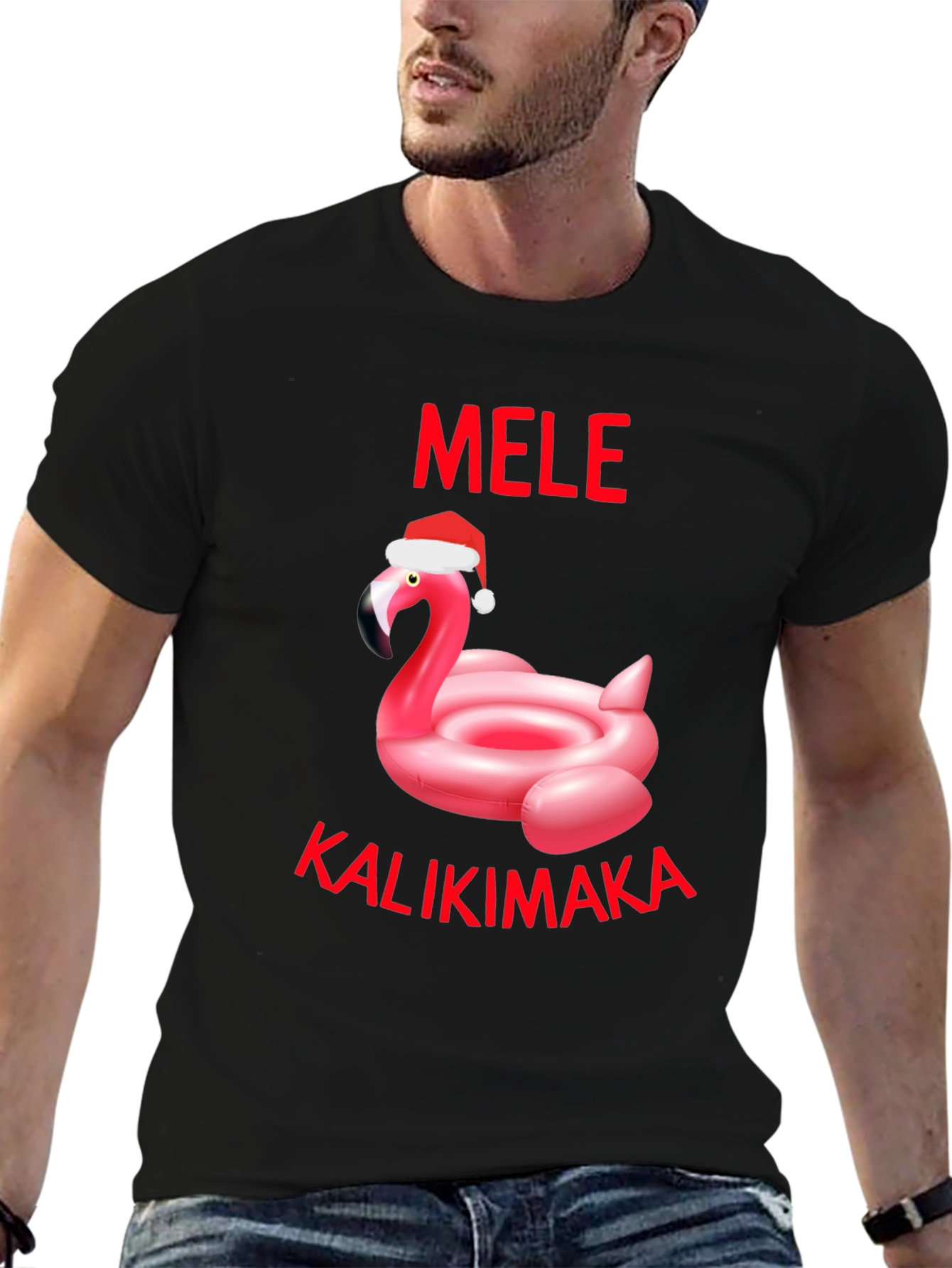 Mele Kalikimaka Flamingo Christmas T-Shirt
