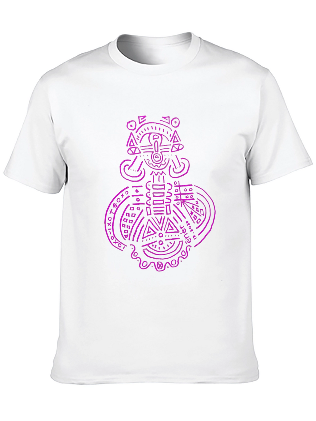 Abstract Aztec Design Black T-Shirt