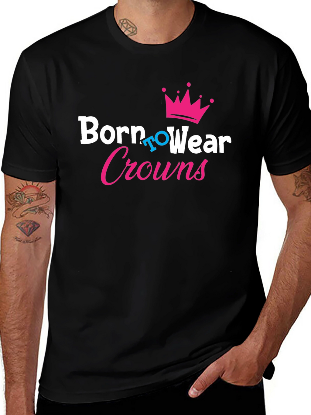 Born to Wear Crowns Black T-Shirt