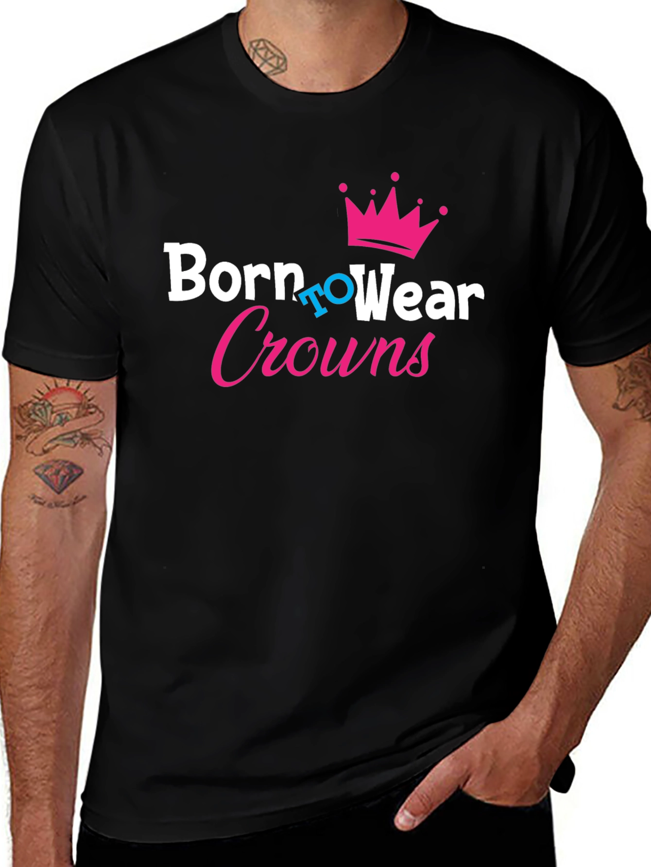 Born to Wear Crowns Black T-Shirt