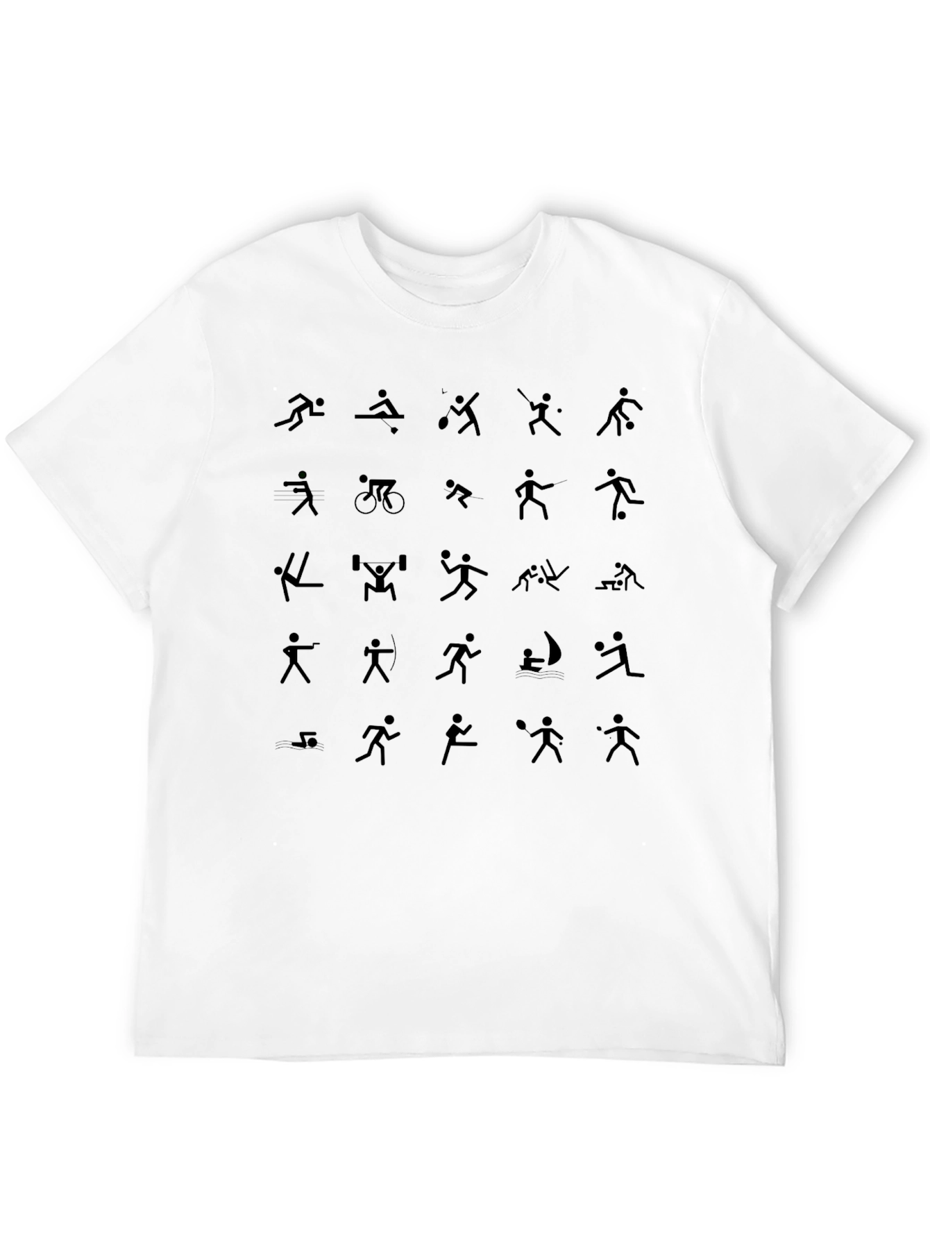 Sports Pictogram Tee - Athletic Black T-Shirt