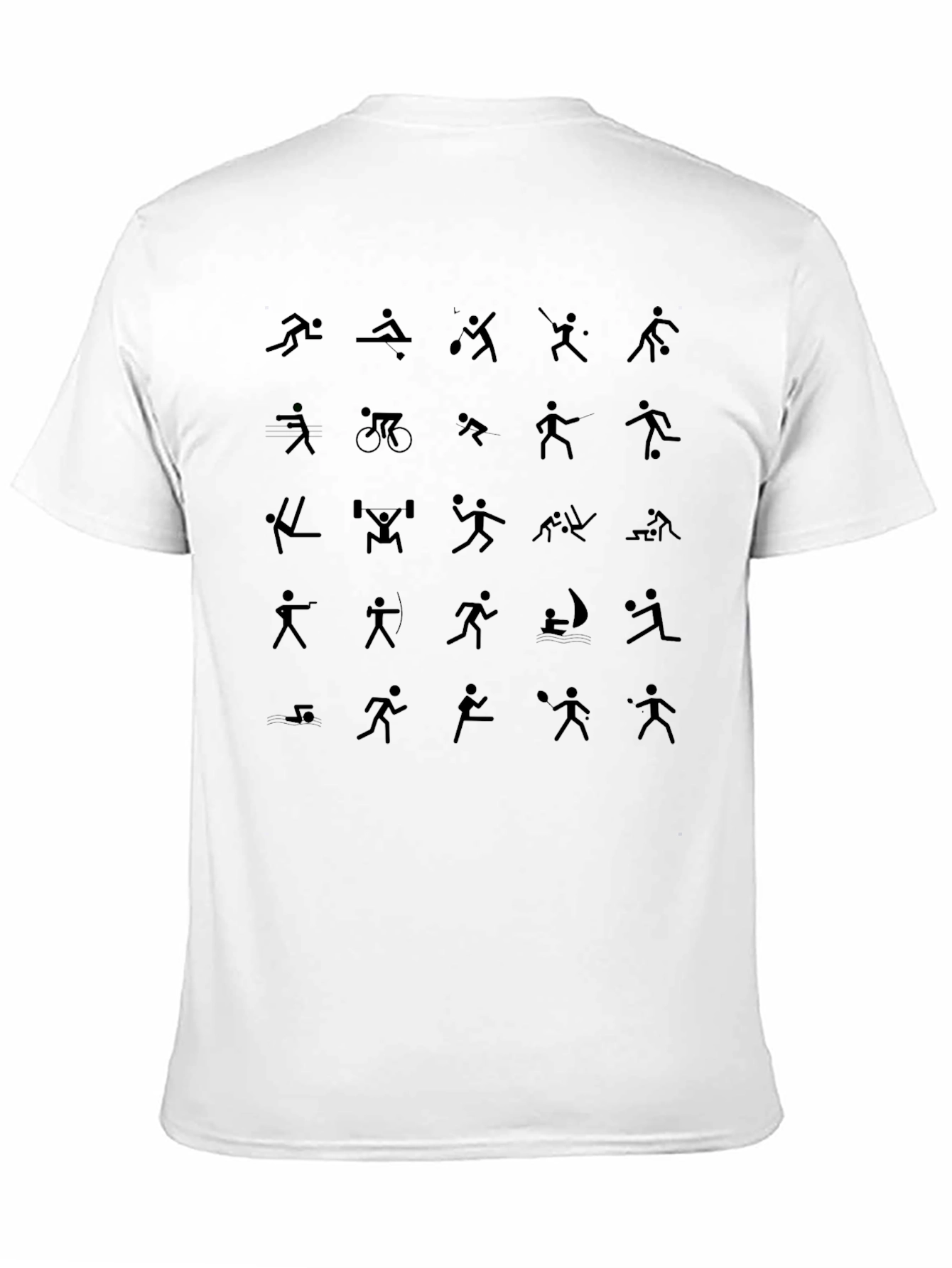 Sports Pictogram Tee - Athletic Black T-Shirt