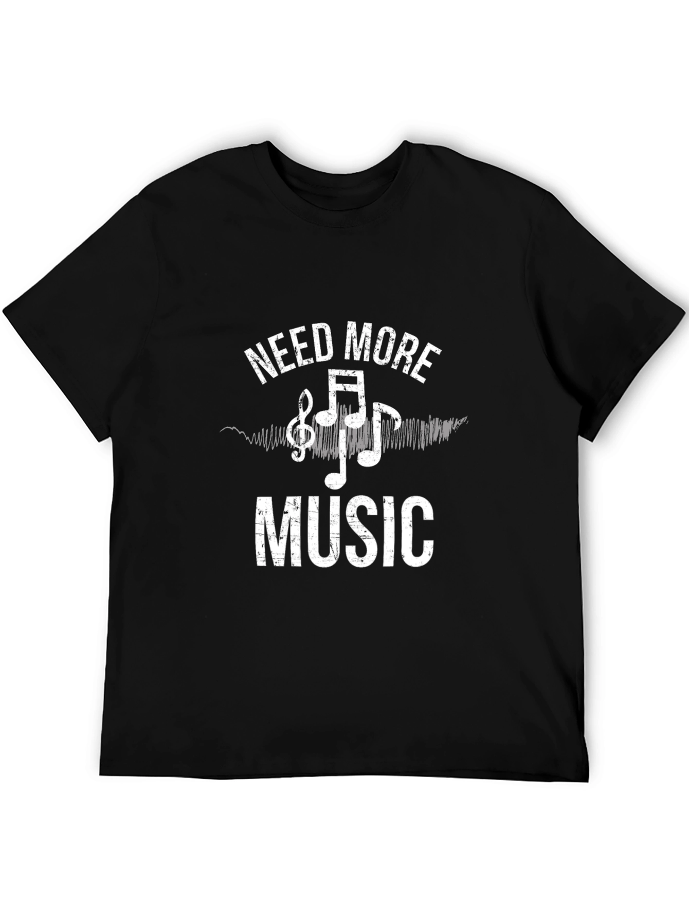 Need More Music Graphic T-Shirt - Casual Wear