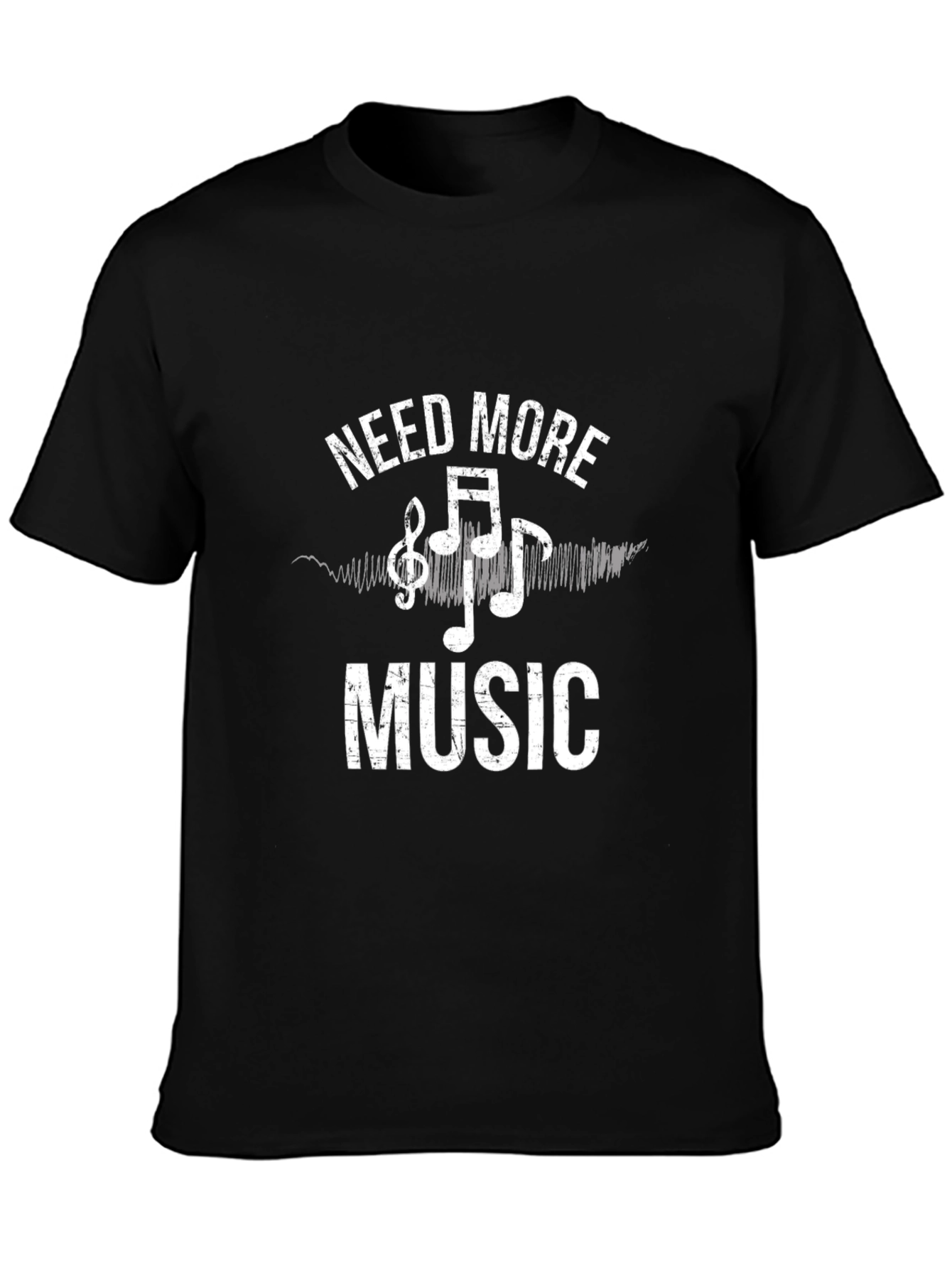Need More Music Graphic T-Shirt - Casual Wear