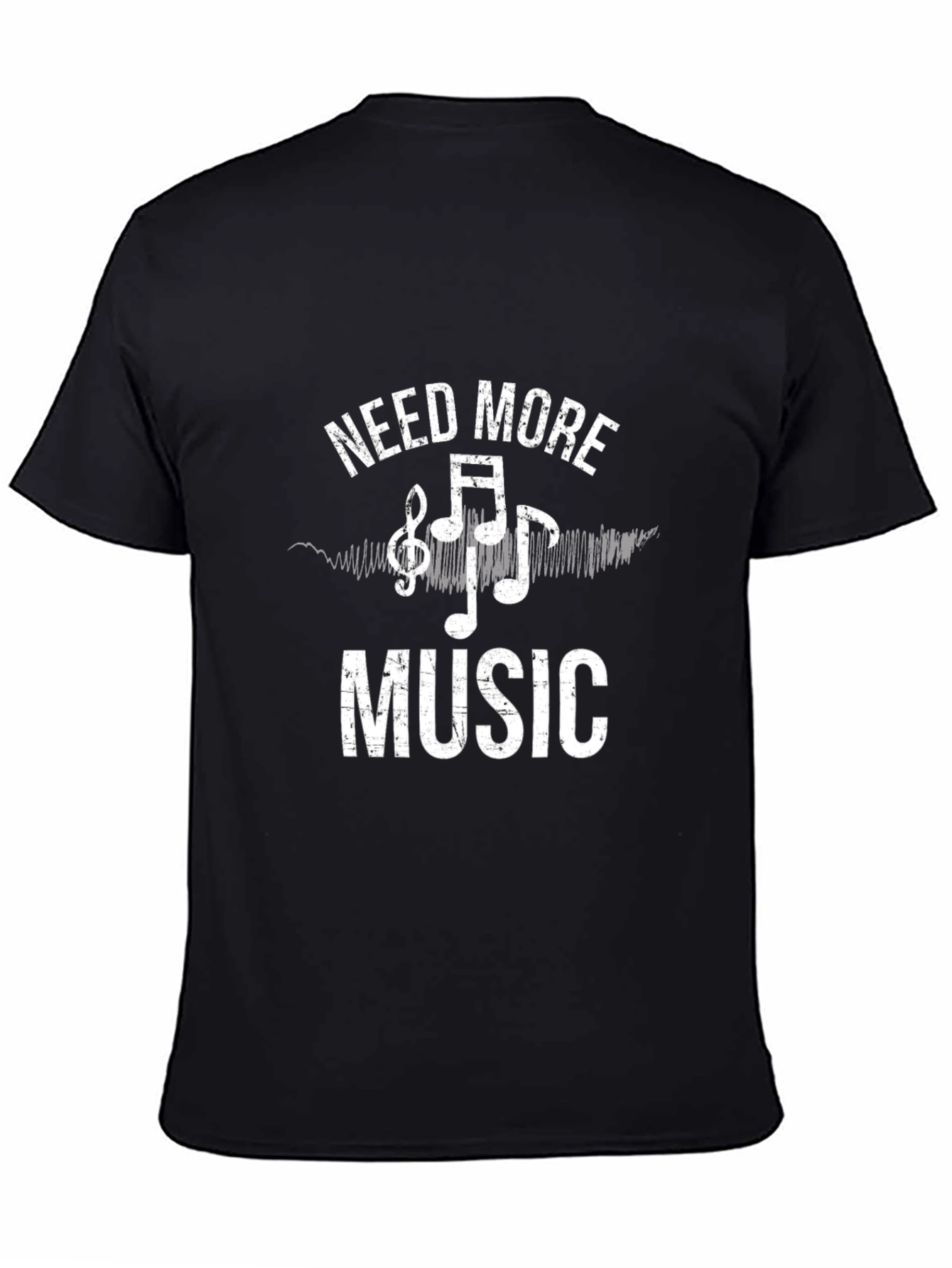 Need More Music Graphic T-Shirt - Casual Wear