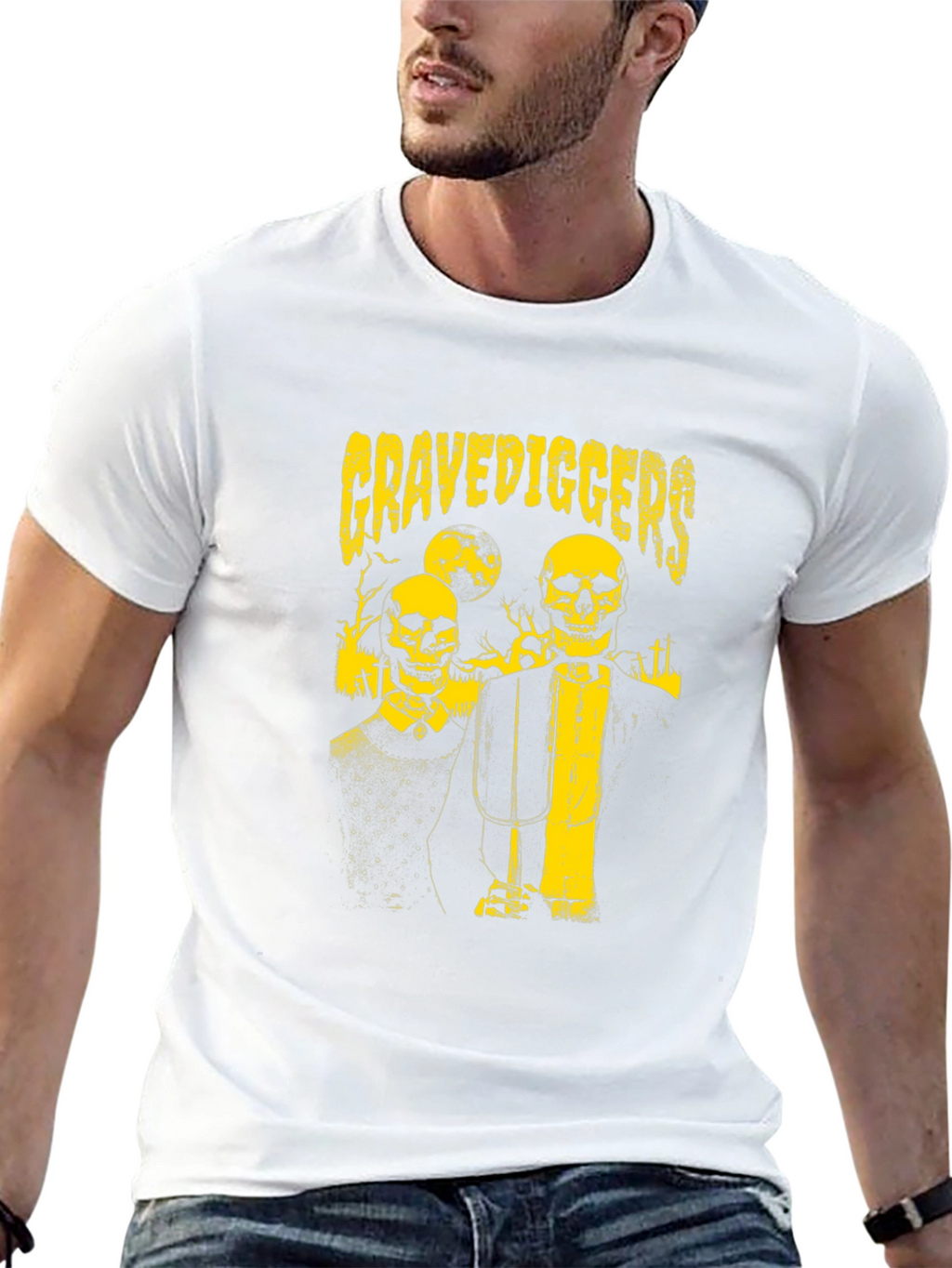 Gravediggers Graphic Print Black T-Shirt