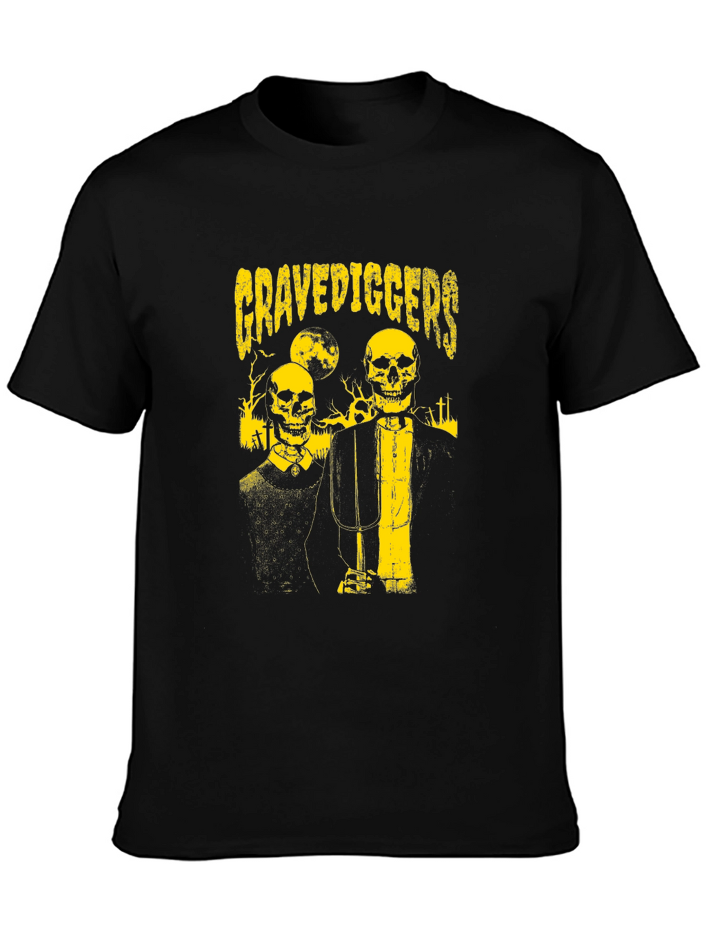 Gravediggers Graphic Print Black T-Shirt