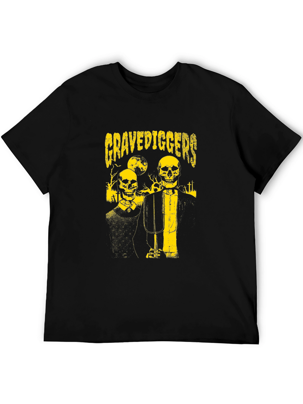 Gravediggers Graphic Print Black T-Shirt