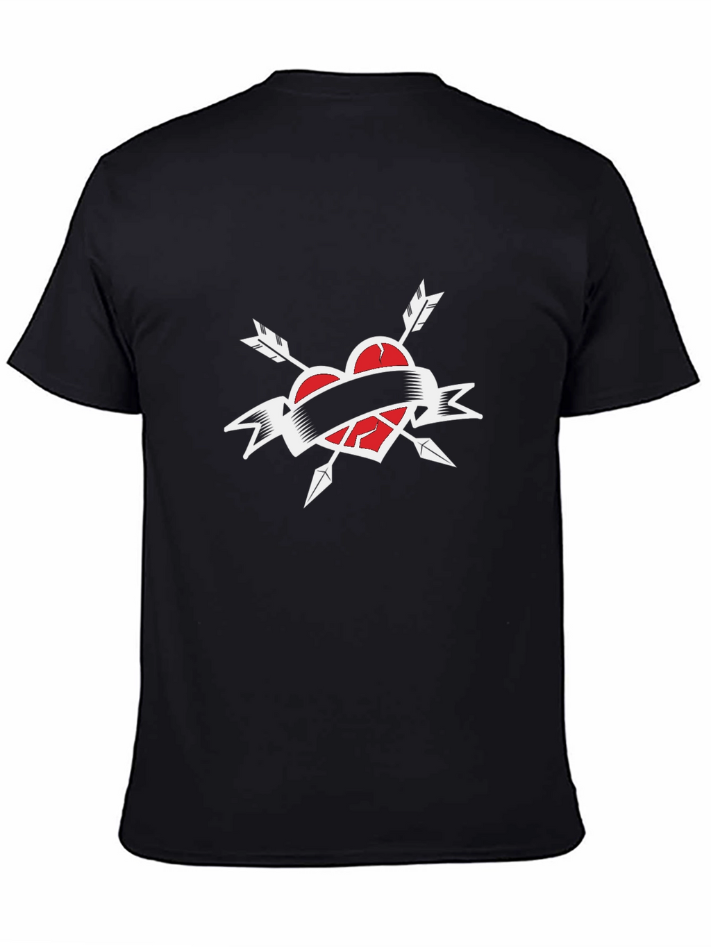 Broken Heart Arrow T-Shirt - Black
