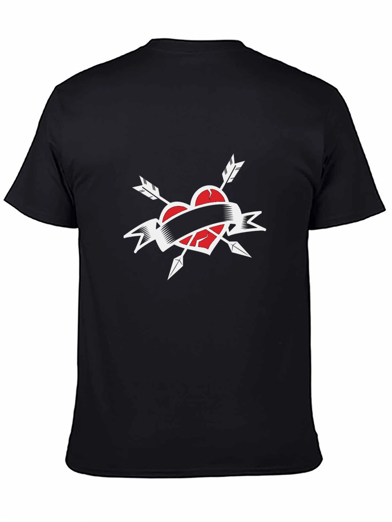 Broken Heart Arrow T-Shirt - Black