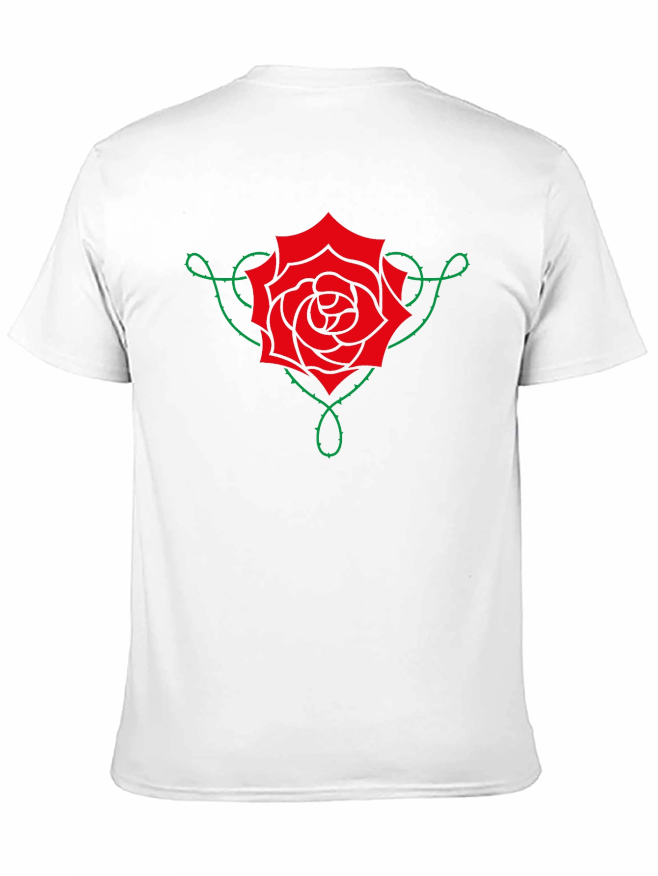 Rose Vine Graphic Tee - Black