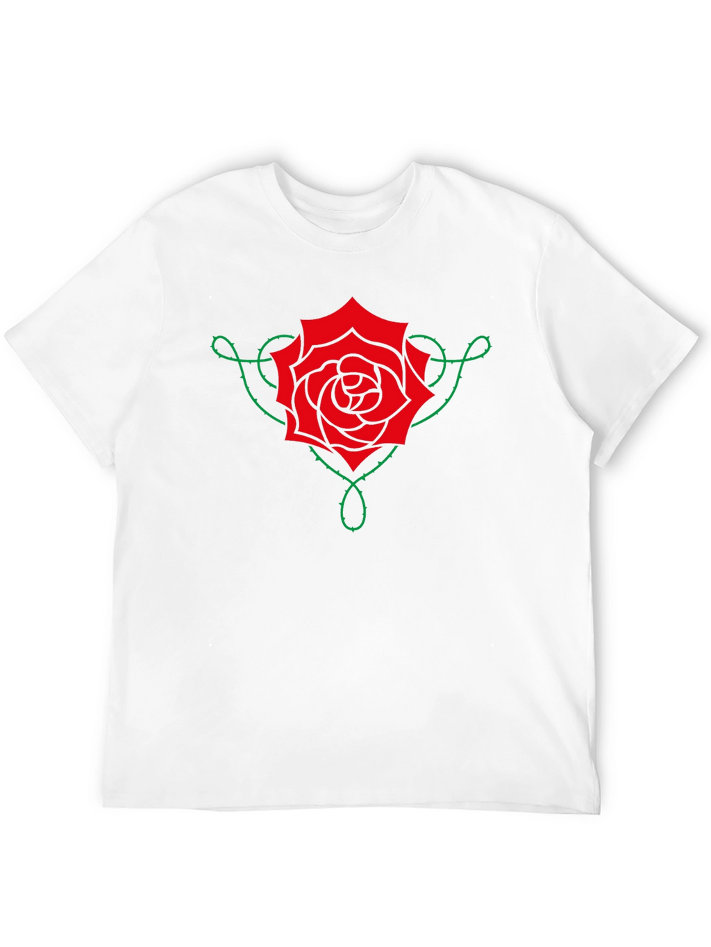Rose Vine Graphic Tee - Black