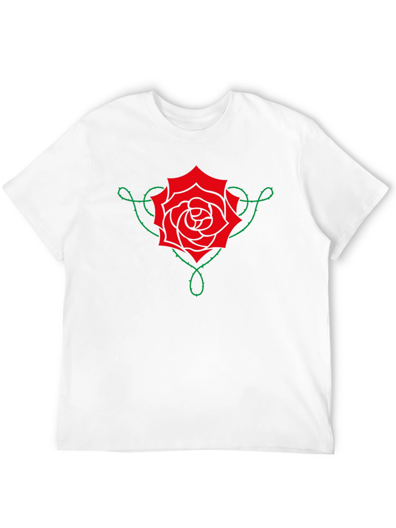 Rose Vine Graphic Tee - Black