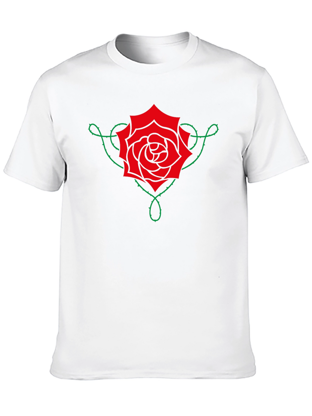 Rose Vine Graphic Tee - Black