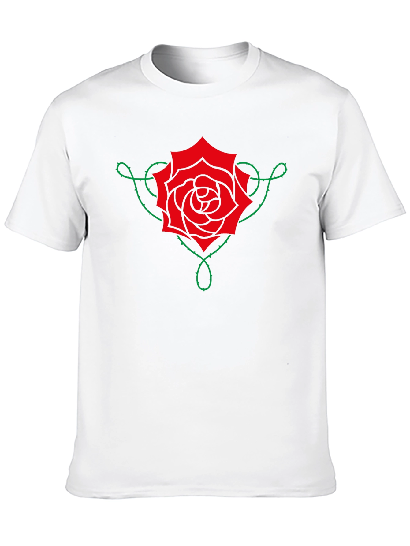 Rose Vine Graphic Tee - Black