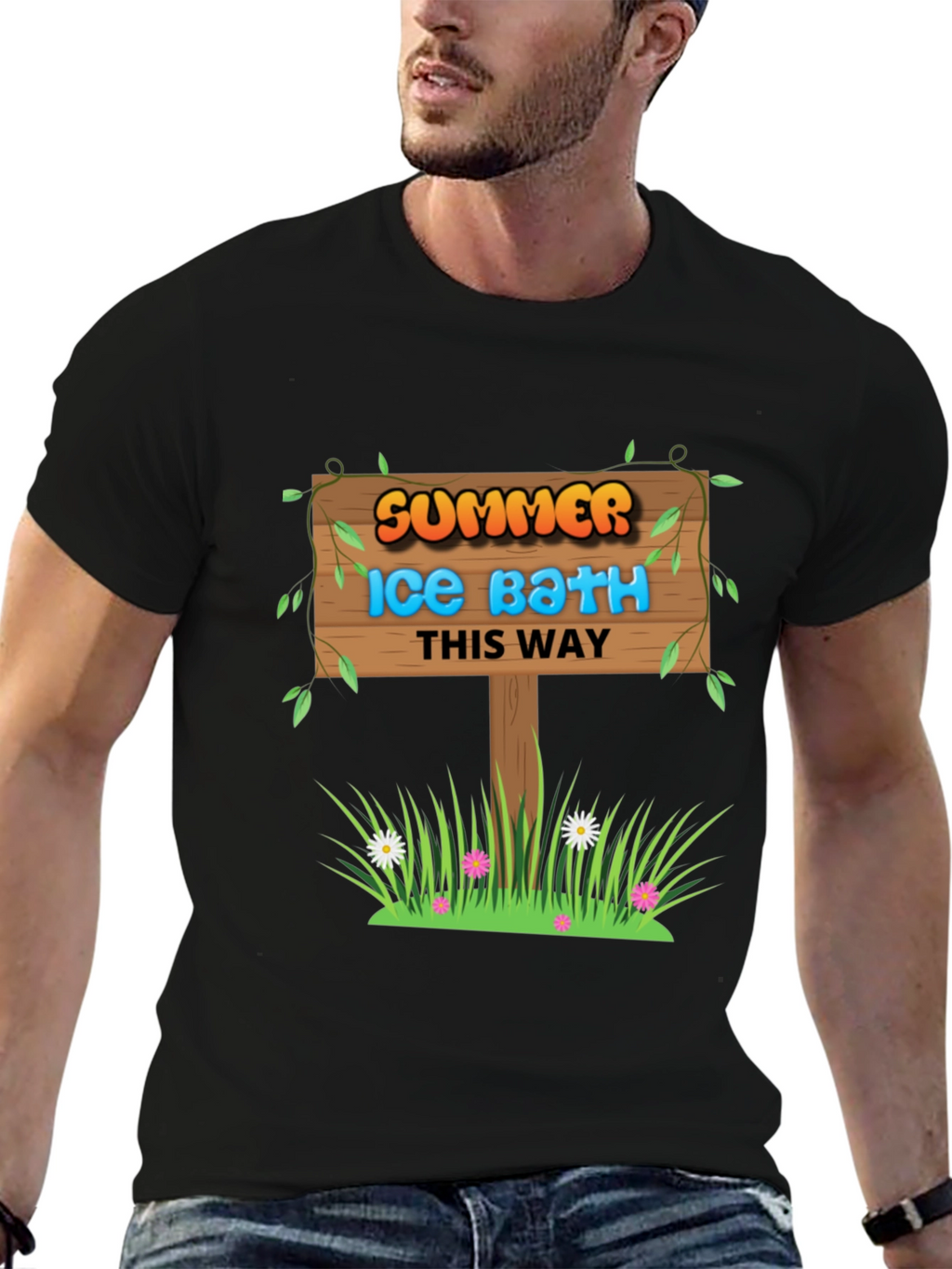 Summer Ice Bath This Way Graphic Tee