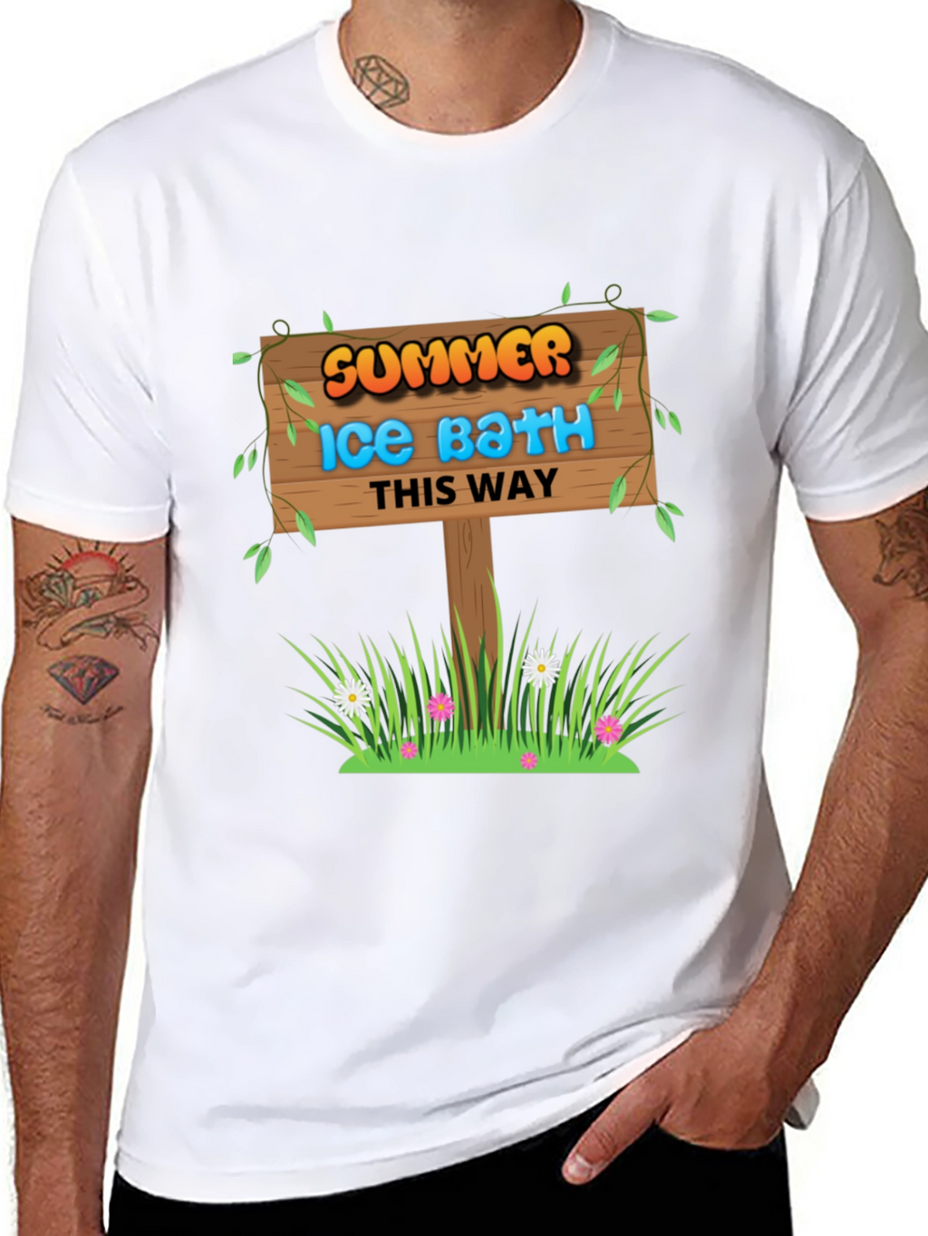 Summer Ice Bath This Way Graphic Tee