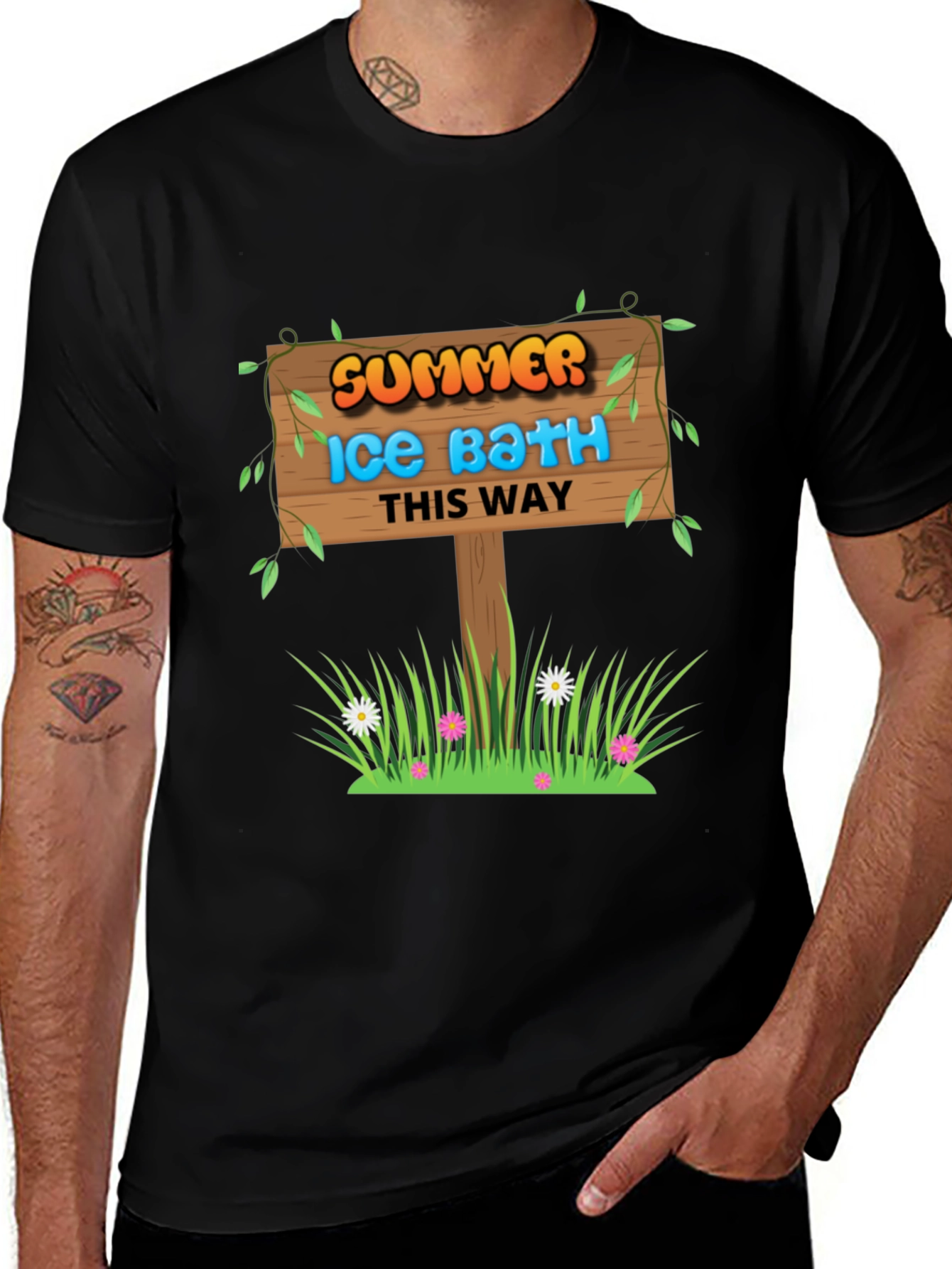 Summer Ice Bath This Way Graphic Tee