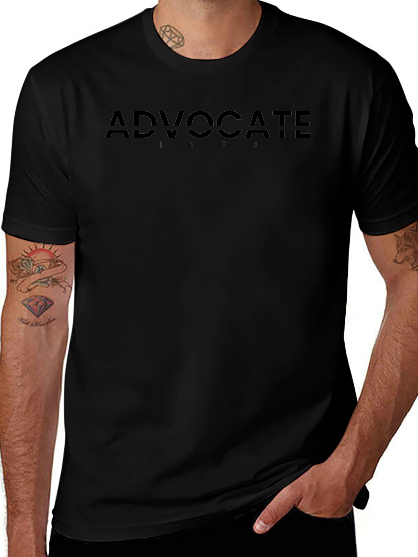 Advocate INFJ T-Shirt - Black Crew Neck Tee