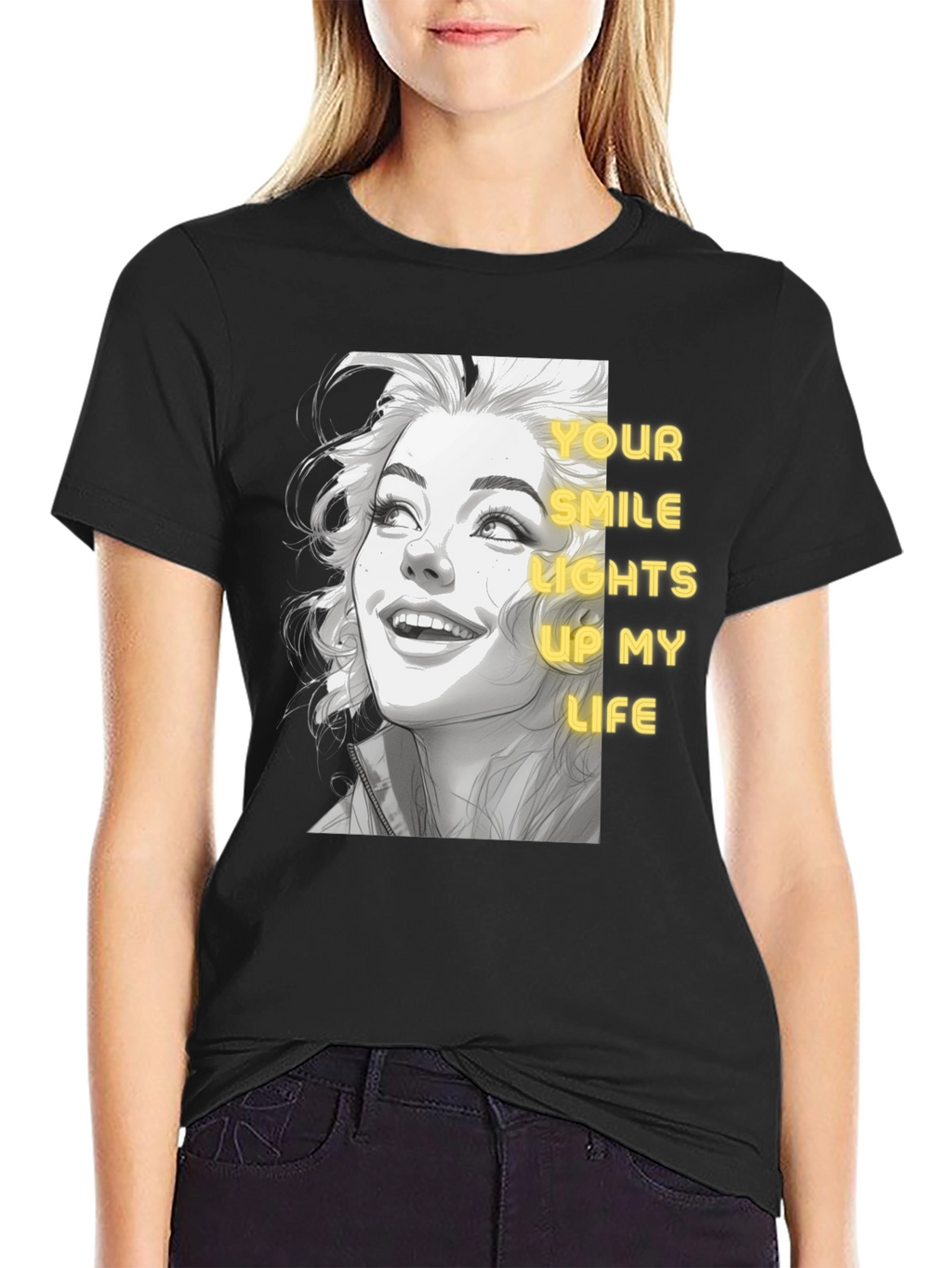 Smile Lights Up Life Graphic Tee