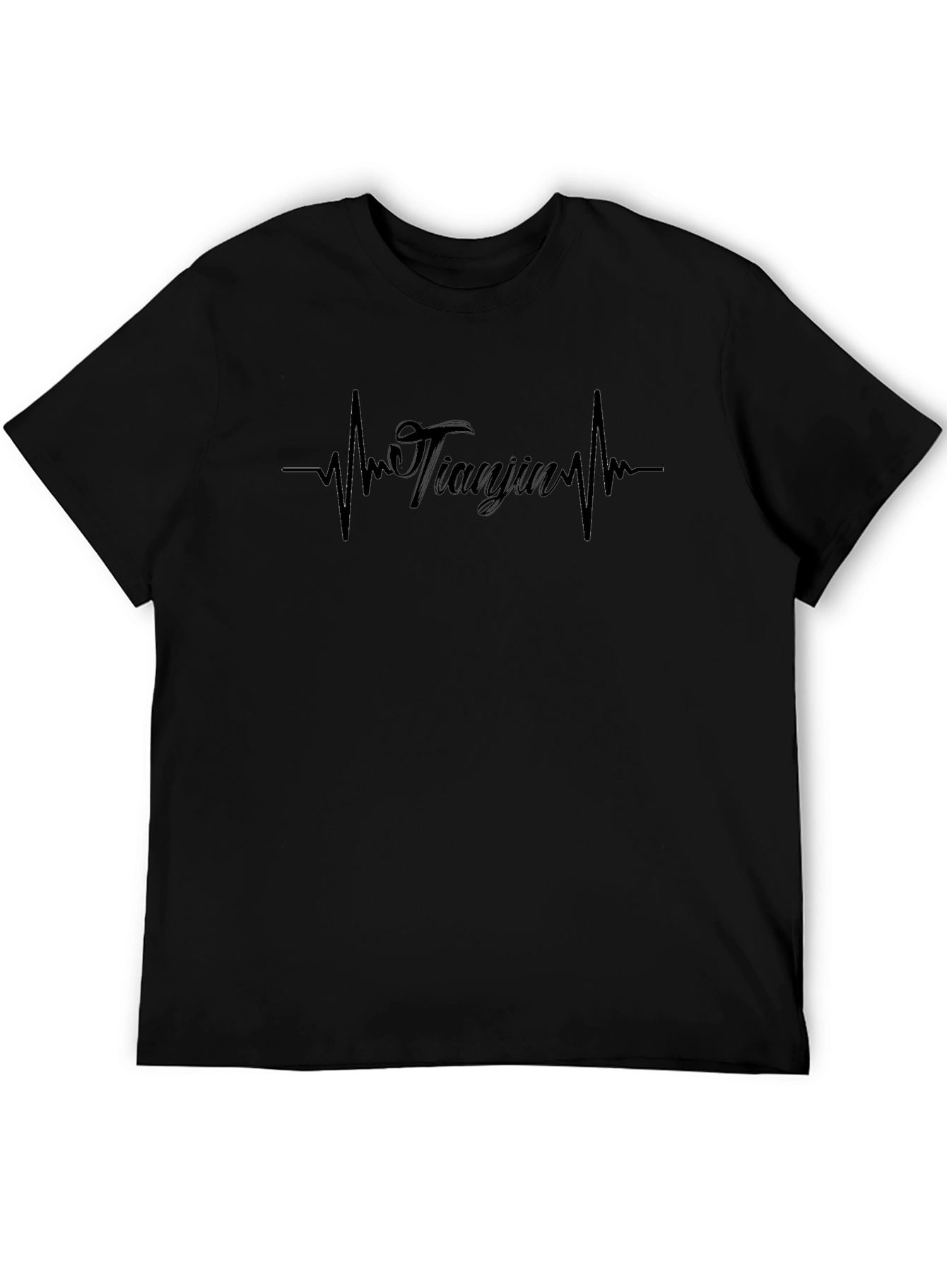 Tianjin Heartbeat Graphic Tee - Mens Black T-Shirt
