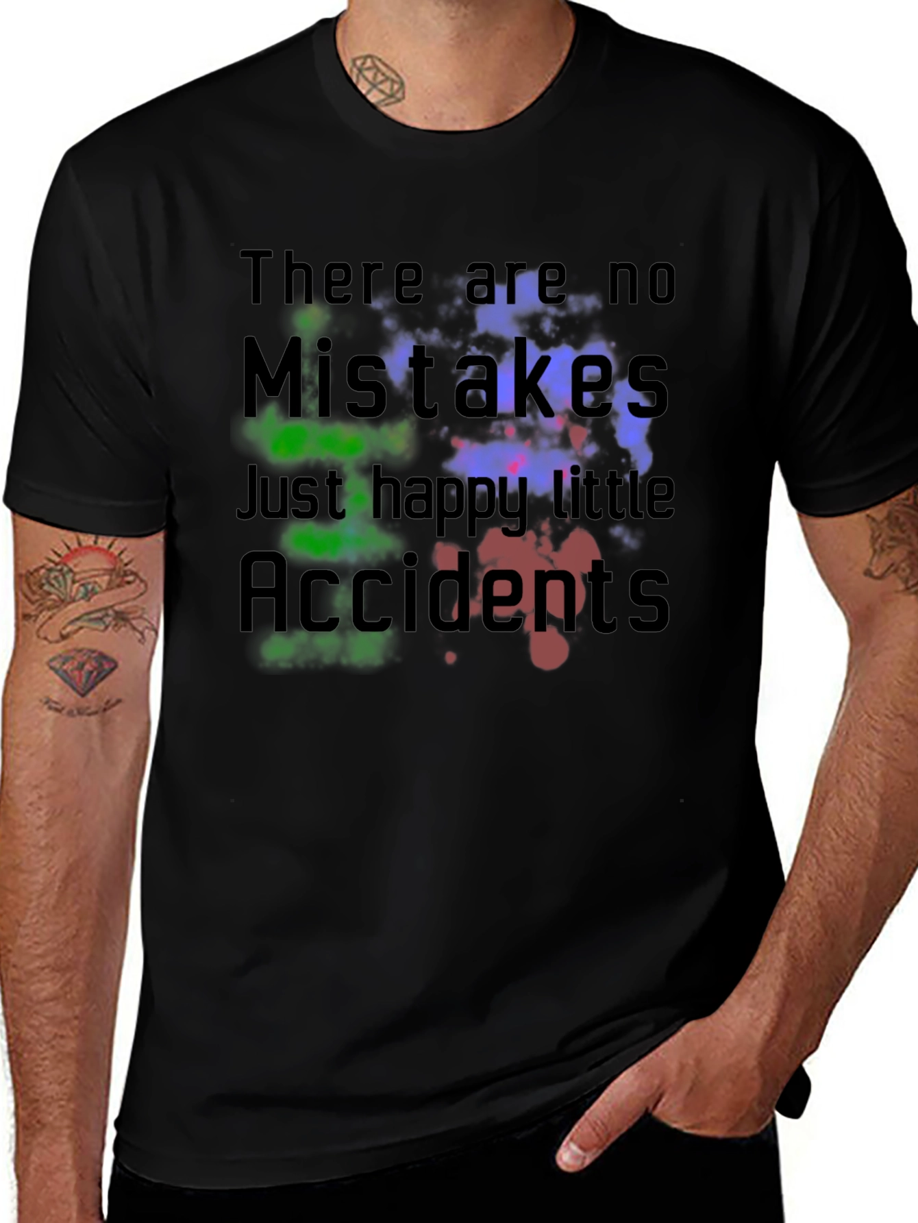 Mistakes Accidents Graphic T-Shirt - Black