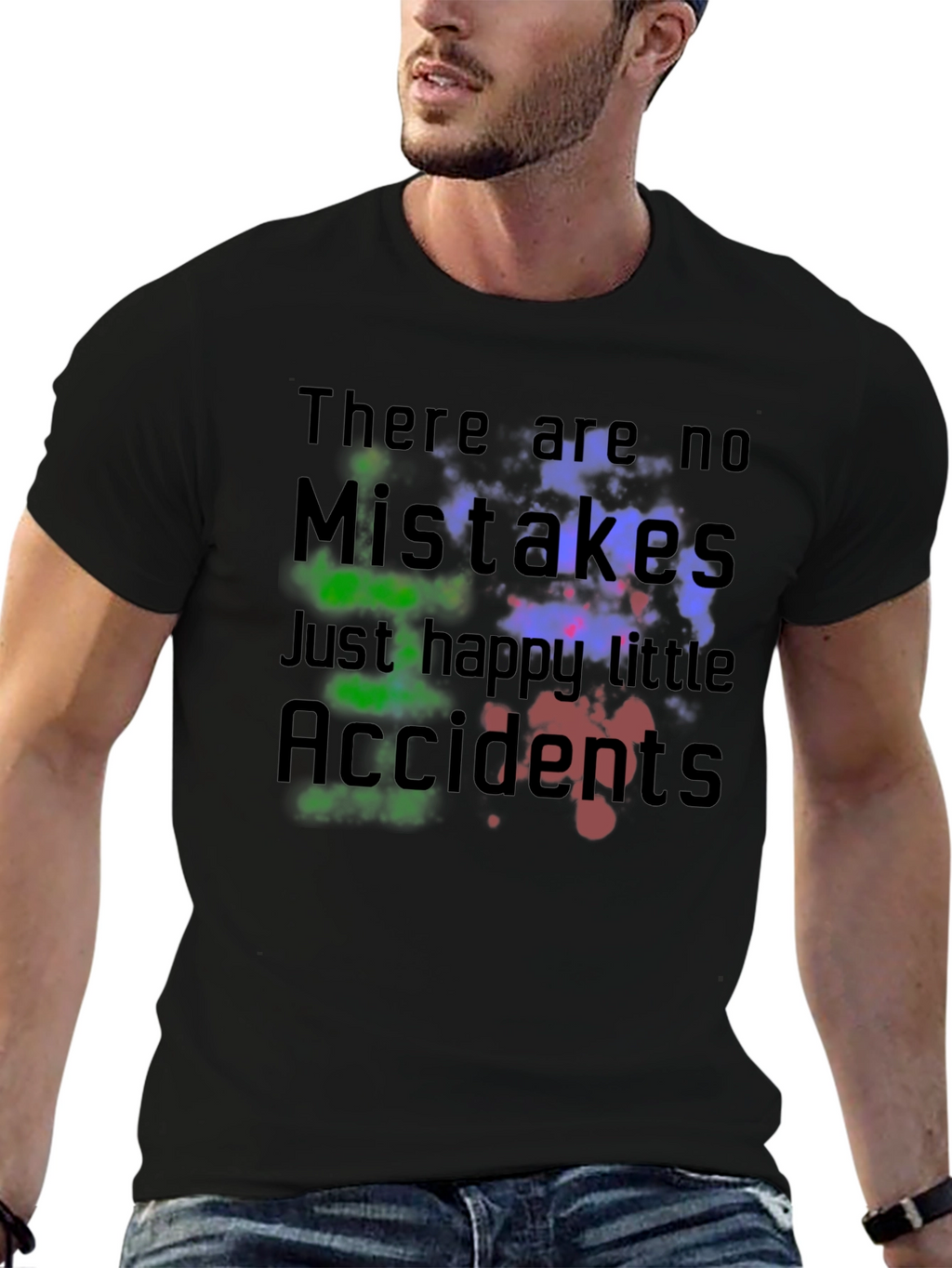 Mistakes Accidents Graphic T-Shirt - Black