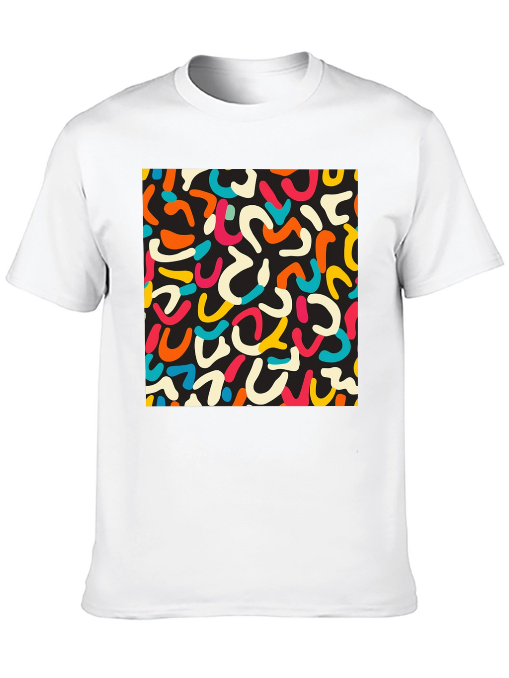 Retro Doodle T-Shirt - Unique Abstract Design
