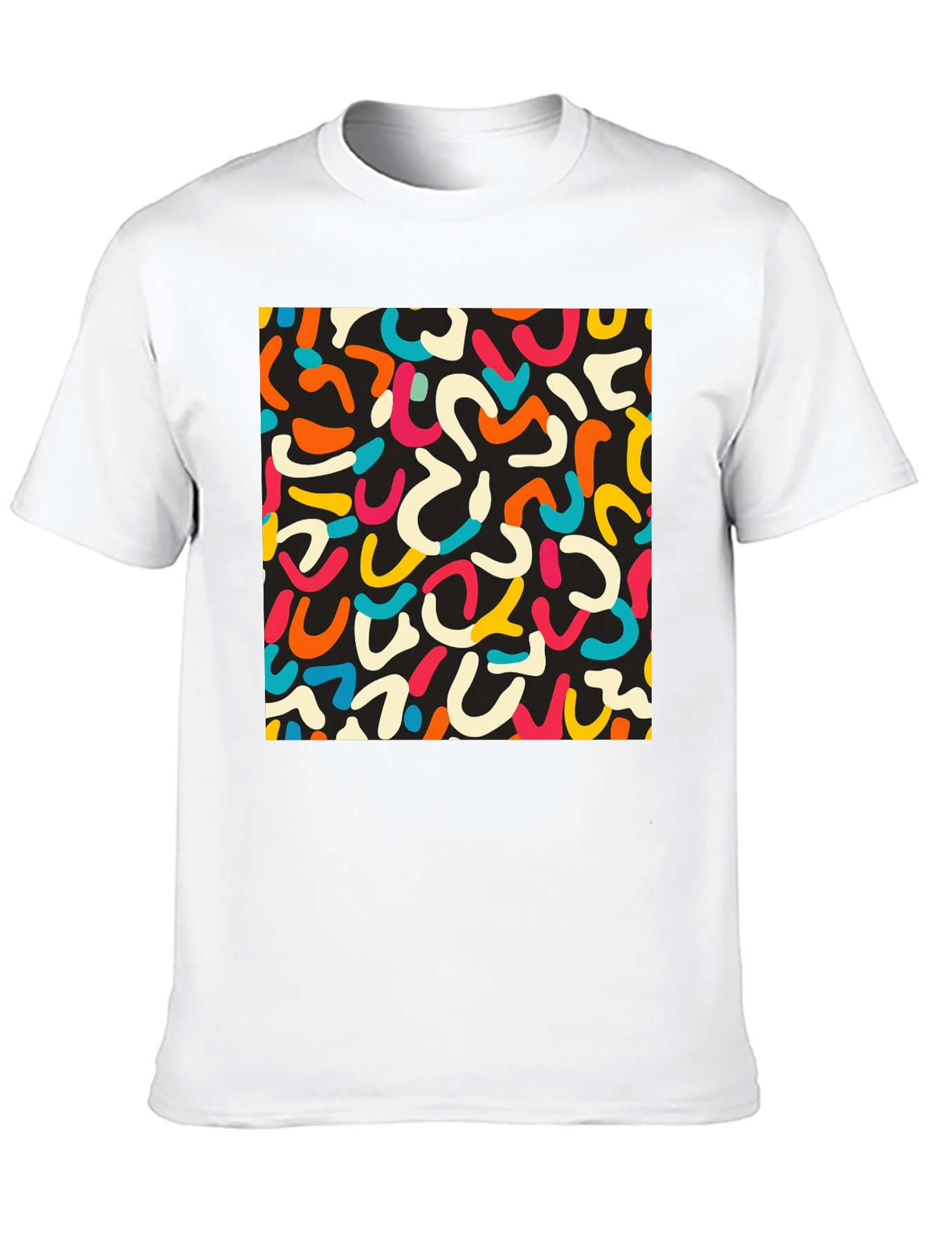 Retro Doodle T-Shirt - Unique Abstract Design