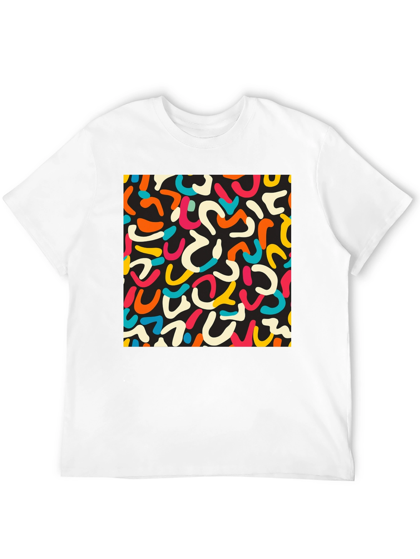 Retro Doodle T-Shirt - Unique Abstract Design